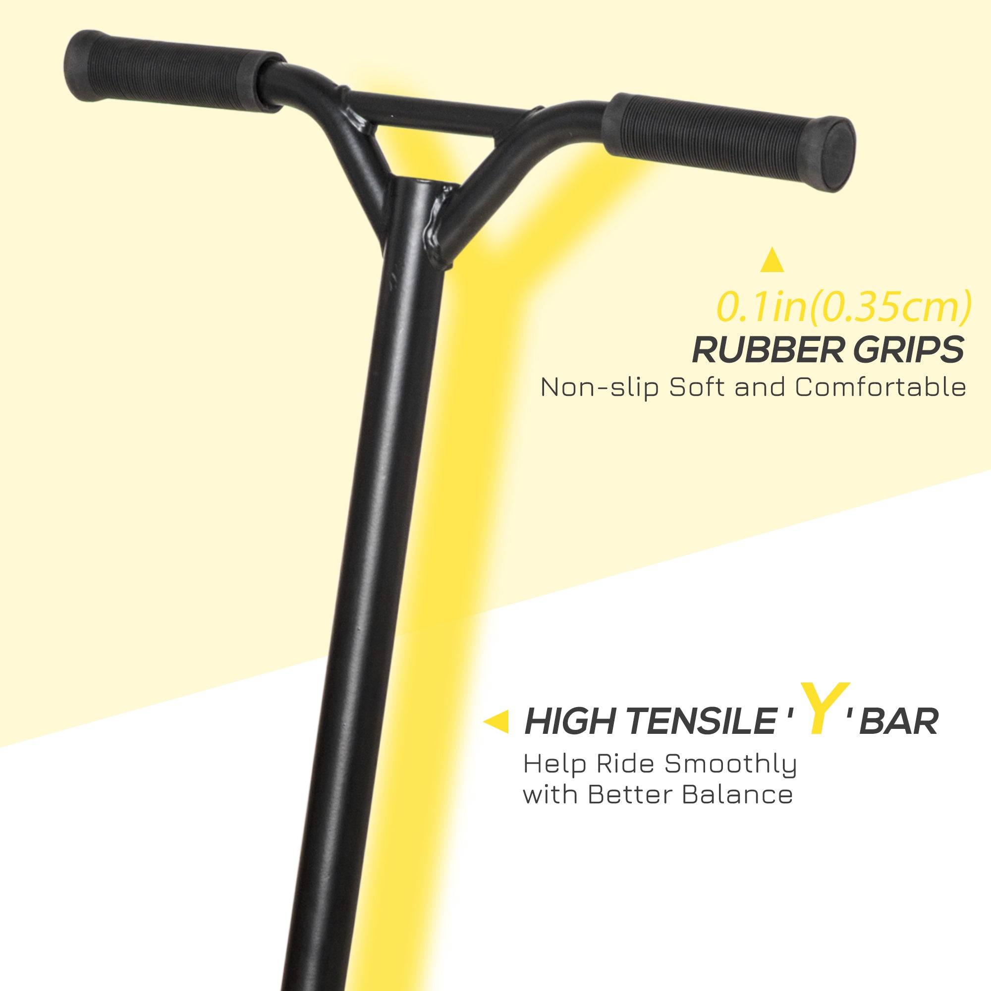 HOMCOM Stunt Scooter, 360° Entry Level Tricks Scooter w/ Lightweight Aluminium Deck and ABEC 7 Bearing, For Age 14+ Beginners, Gold Tone - North Peak Garden Furniture
