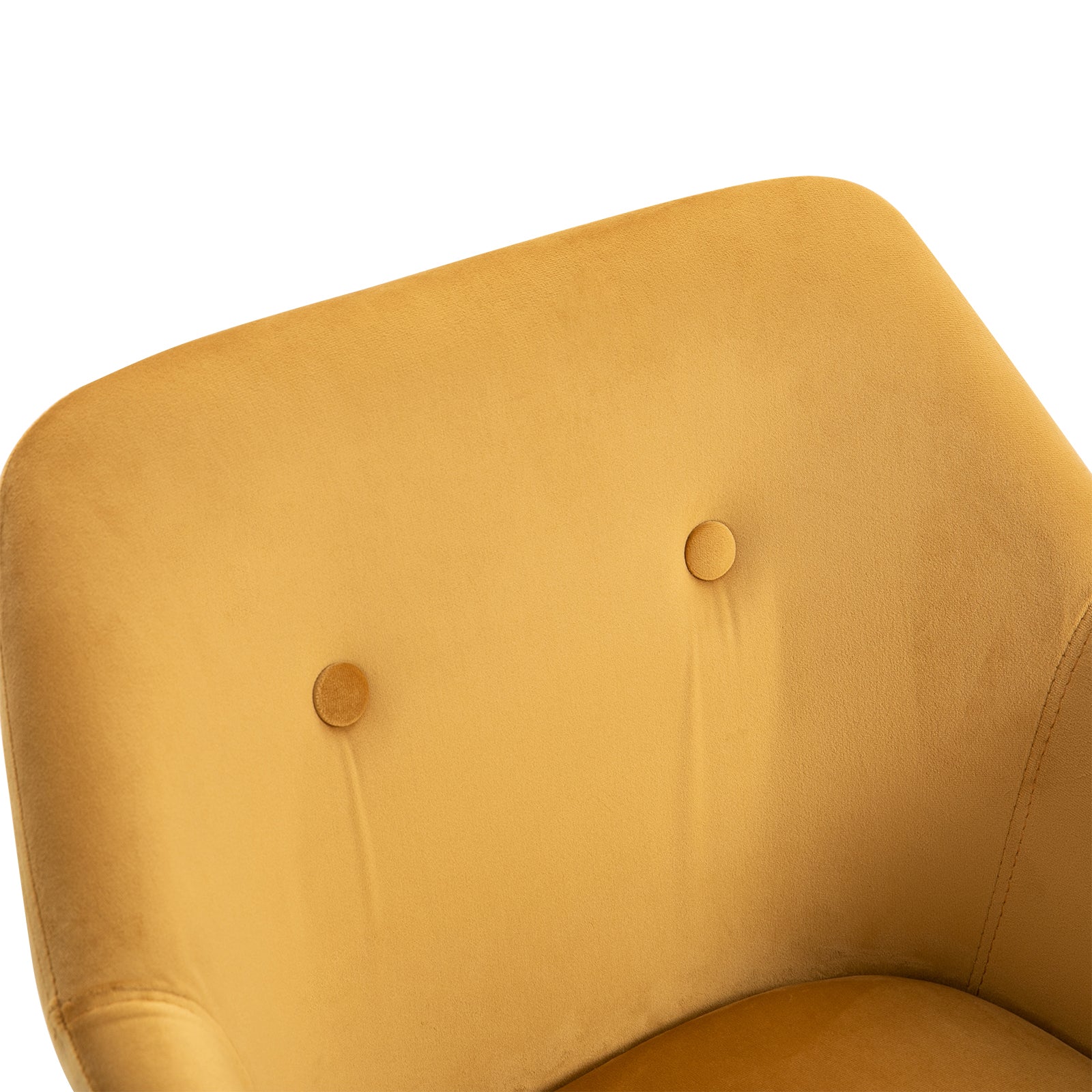HOMCOM Dining Chairs Set of 2 Modern Upholstered Fabric Velvet-Touch Leisure Chairs with Backrest and Armrests, Lounge Reception Chairs for Home Office Kitchen Counter, Yellow - North Peak Garden Furniture