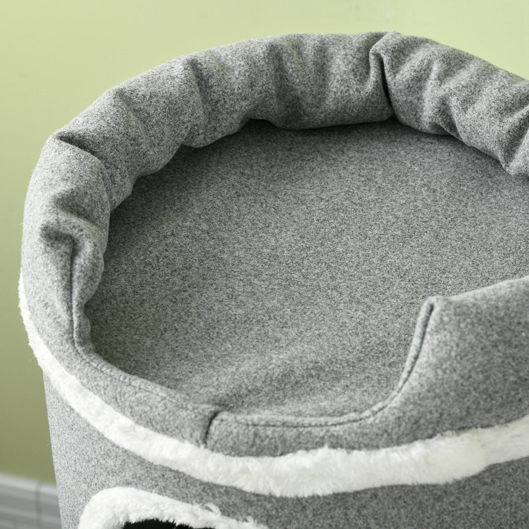 PawHut Barrel Shaped Cat Tree with Sisal Scratching Posts, Cat Bed, Platforms, Hanging Ball, Grey, Grey - North Peak Garden Furniture