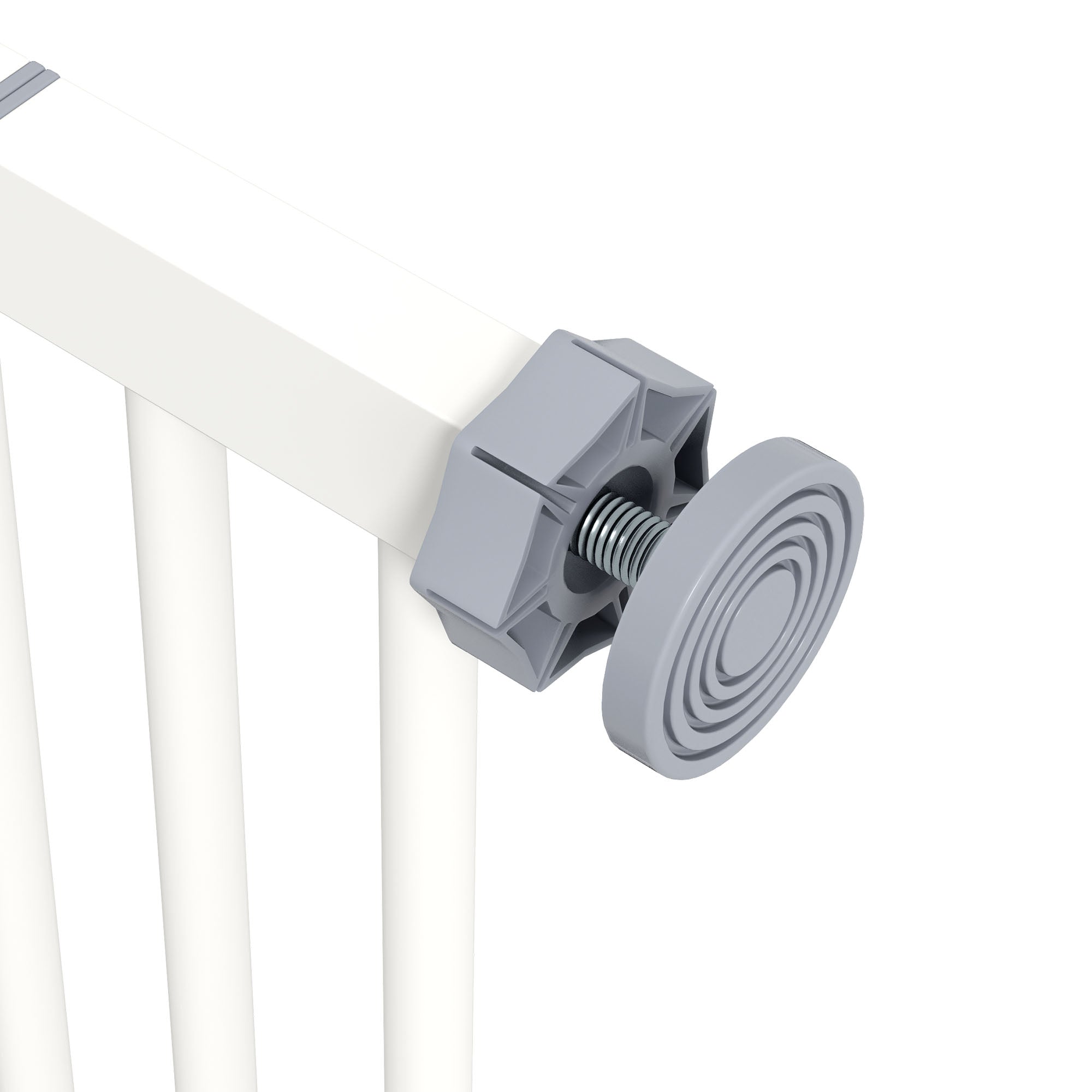 PawHut Metal 74-87cm Wide Adjustable Dog Gate White - North Peak Garden Furniture