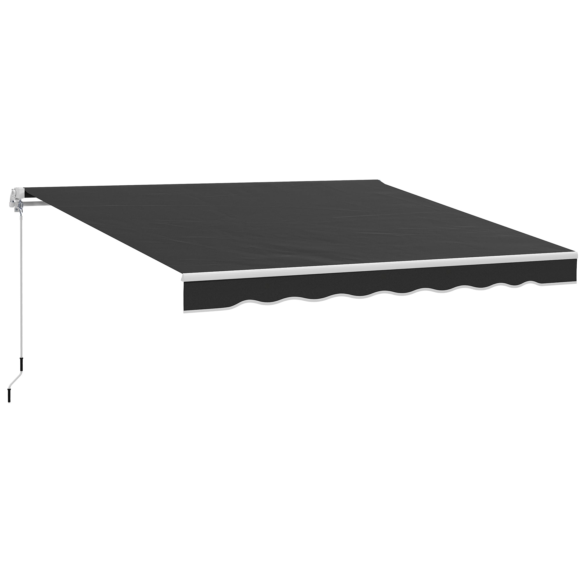 Outsunny Garden Retractable Awning - Black - North Peak Garden Furniture