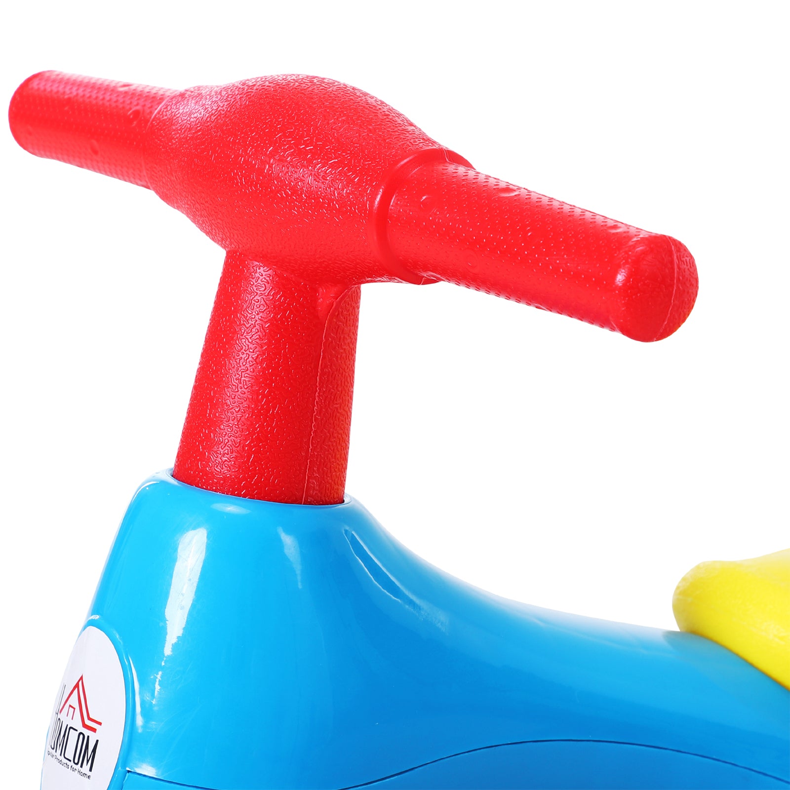 HOMCOM Baby Balance Bike Toddler Training Walker Smooth Rubber Wheels Ride on Toy Storage Bin Gift for Boys Girls Blue Red - North Peak Garden Furniture