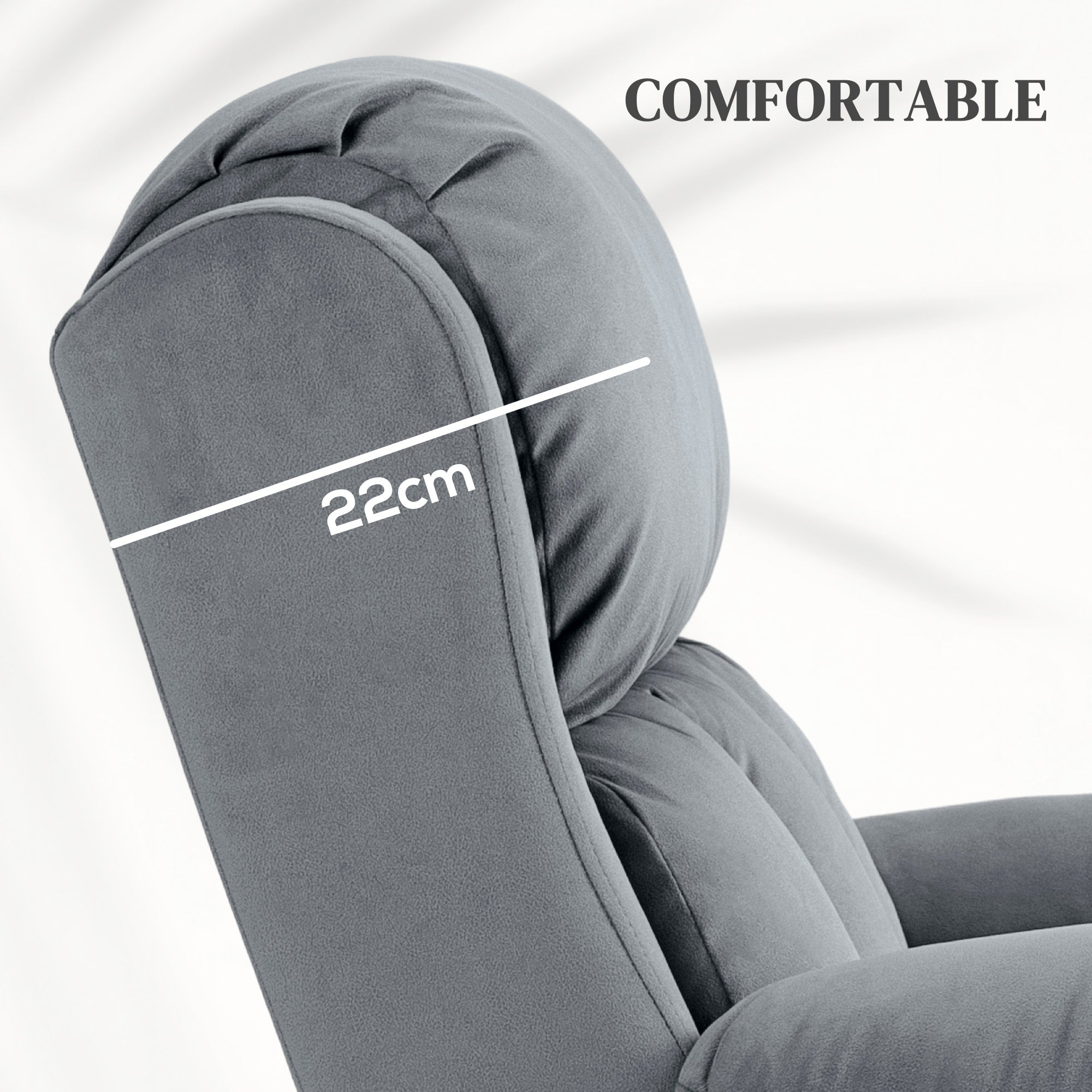 HOMCOM Eight Massage Point Electric Reclining Lift Chair, with Remote - Grey - North Peak Garden Furniture