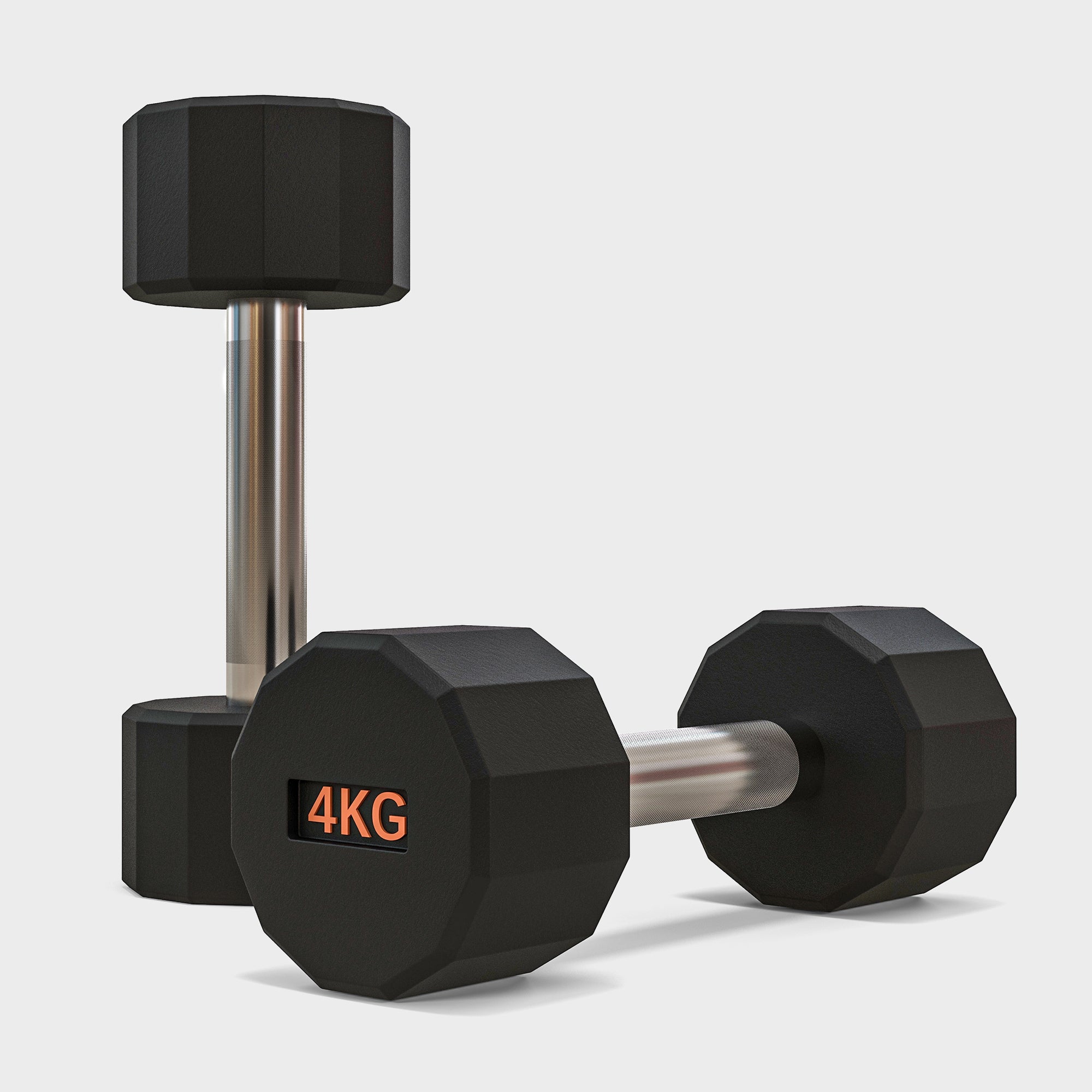 SPORTNOW 2 x 4kg Dumbbells Weights Set with 12-Sided Shape and Non-Slip Grip for Men Women Home Gym Workout - North Peak Garden Furniture