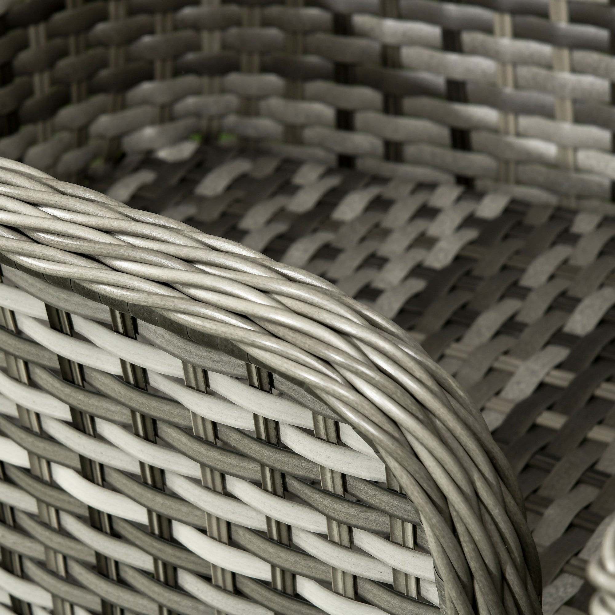 Outsunny Seven-Piece Rattan Dining Set - Grey