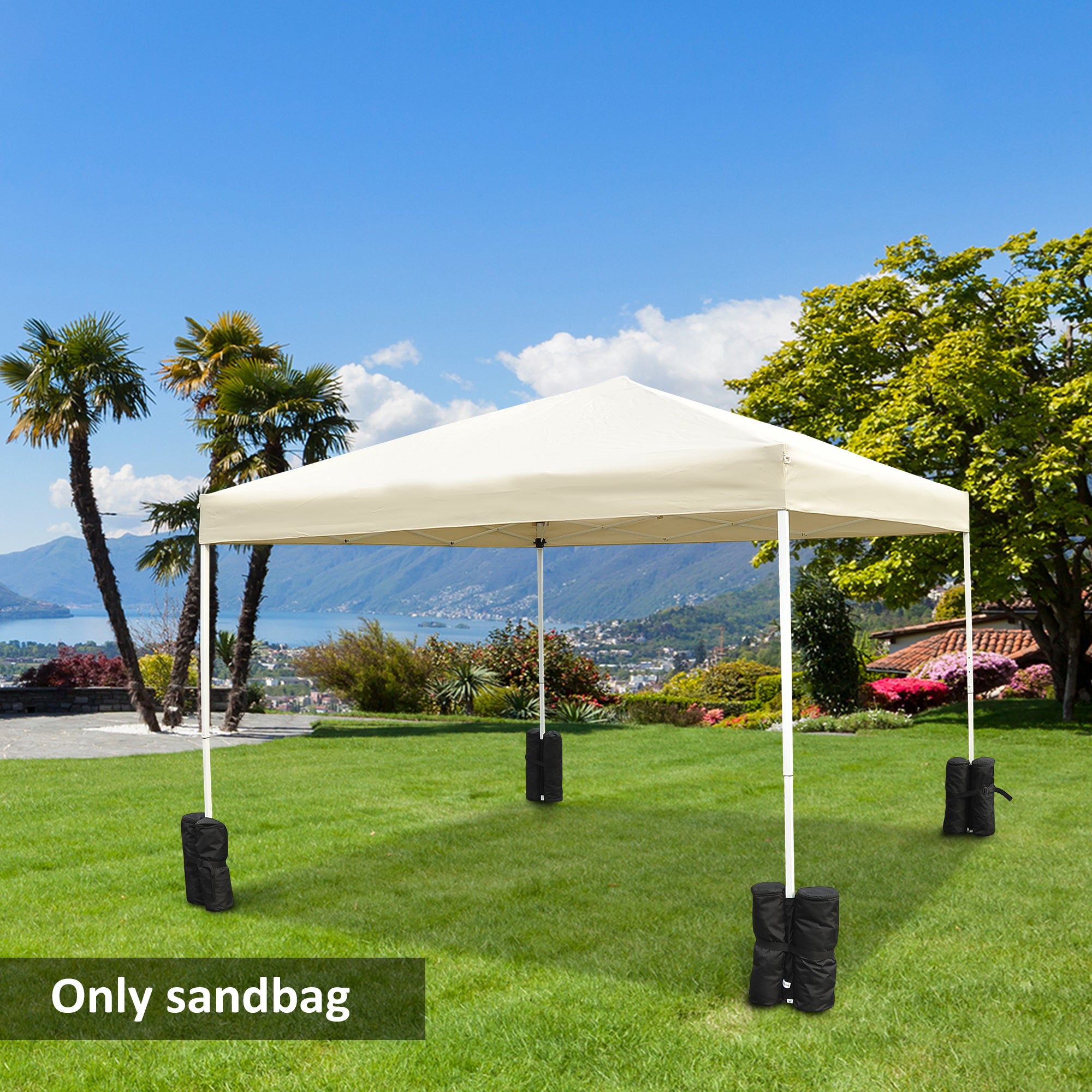 Outsunny 4pcs Gazebo Weight Sand Bags Leg Weights Marquee Tent Canopy Base - North Peak Garden Furniture