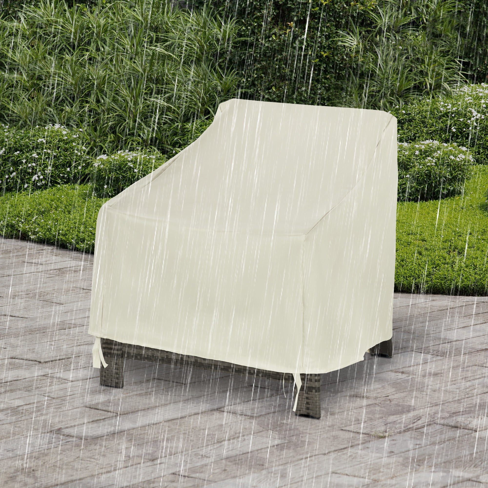 Outsunny 600D Oxford Cloth Furniture Cover Single Chair Garden Patio Outdoor Protector Waterproof 68x87x44-77cm - North Peak Garden Furniture