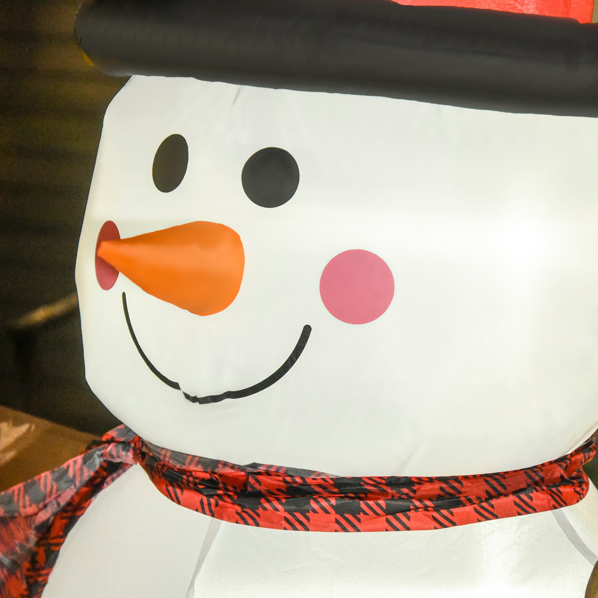 HOMCOM 6ft Giant Inflatable Snowman Christmas Decoration w/ LED Lights Accessories Cute Family Fun Seasonal Outdoor Indoor - North Peak Garden Furniture