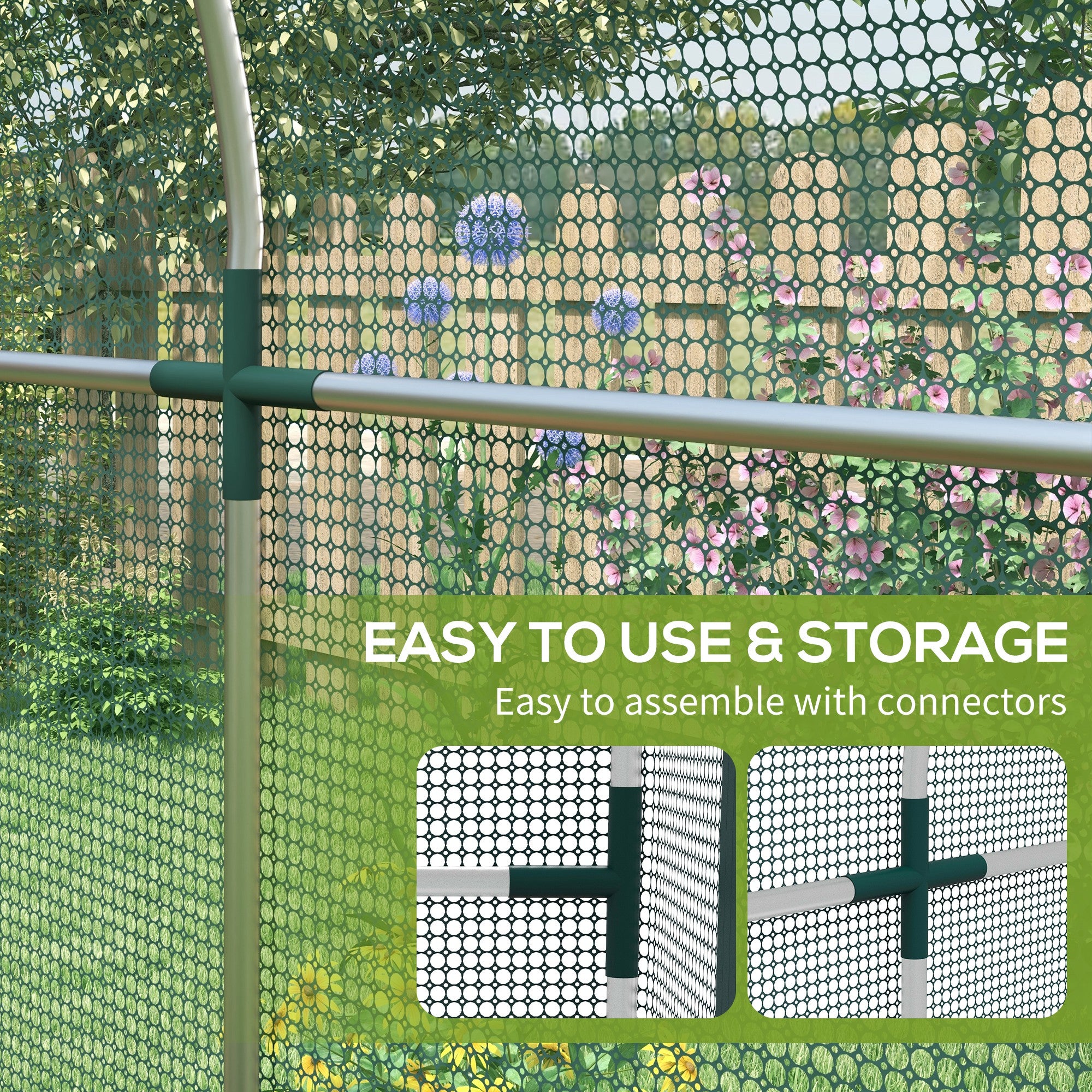 Outsunny 240 x 120cm Mini Polytunnel Greenhouse - North Peak Garden Furniture