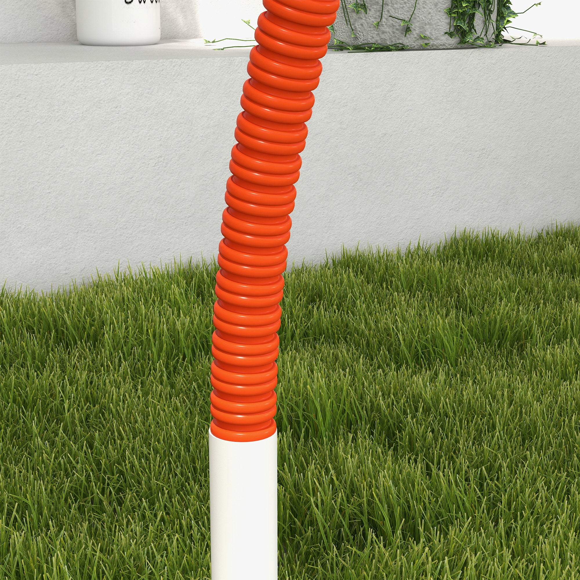 PawHut Dog Agility Equipment Set, Dog Agility Training Equipment for Dogs w/ Oxford Carry Bag, 4 PCS Weave Poles Orange - North Peak Garden Furniture