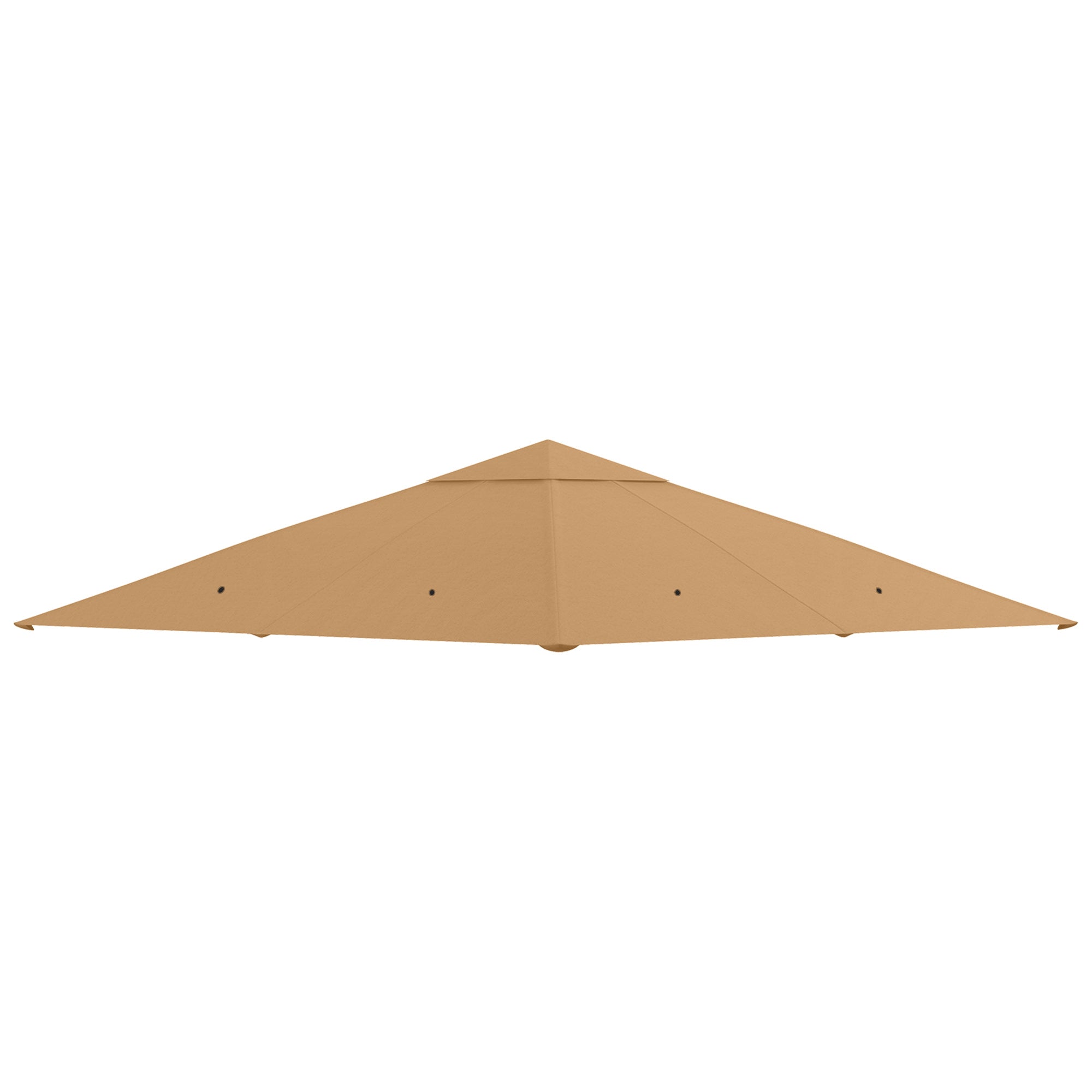 Outsunny 3 x 3 m Gazebo Canopy Replacement Cover, Garden Gazebo Roof Replacement with Drain Holes, TOP COVER ONLY, Beige