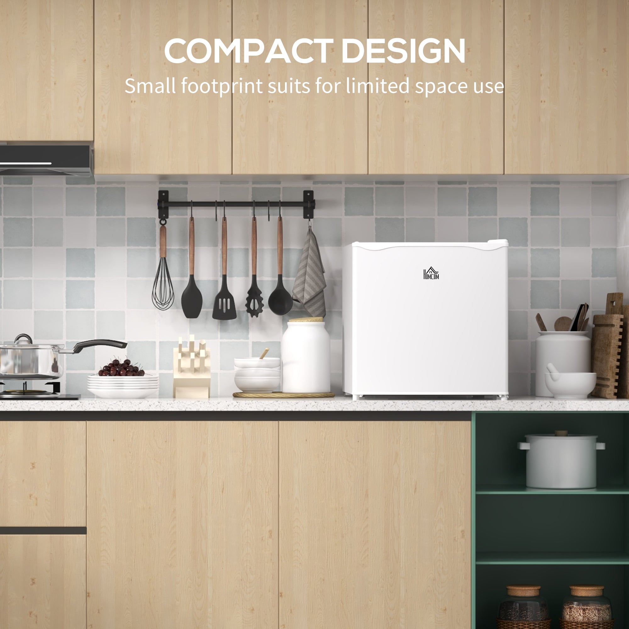 HOMCOM 35L Mini Freezer, -24℃ to -14℃ Temperature - White - North Peak Garden Furniture