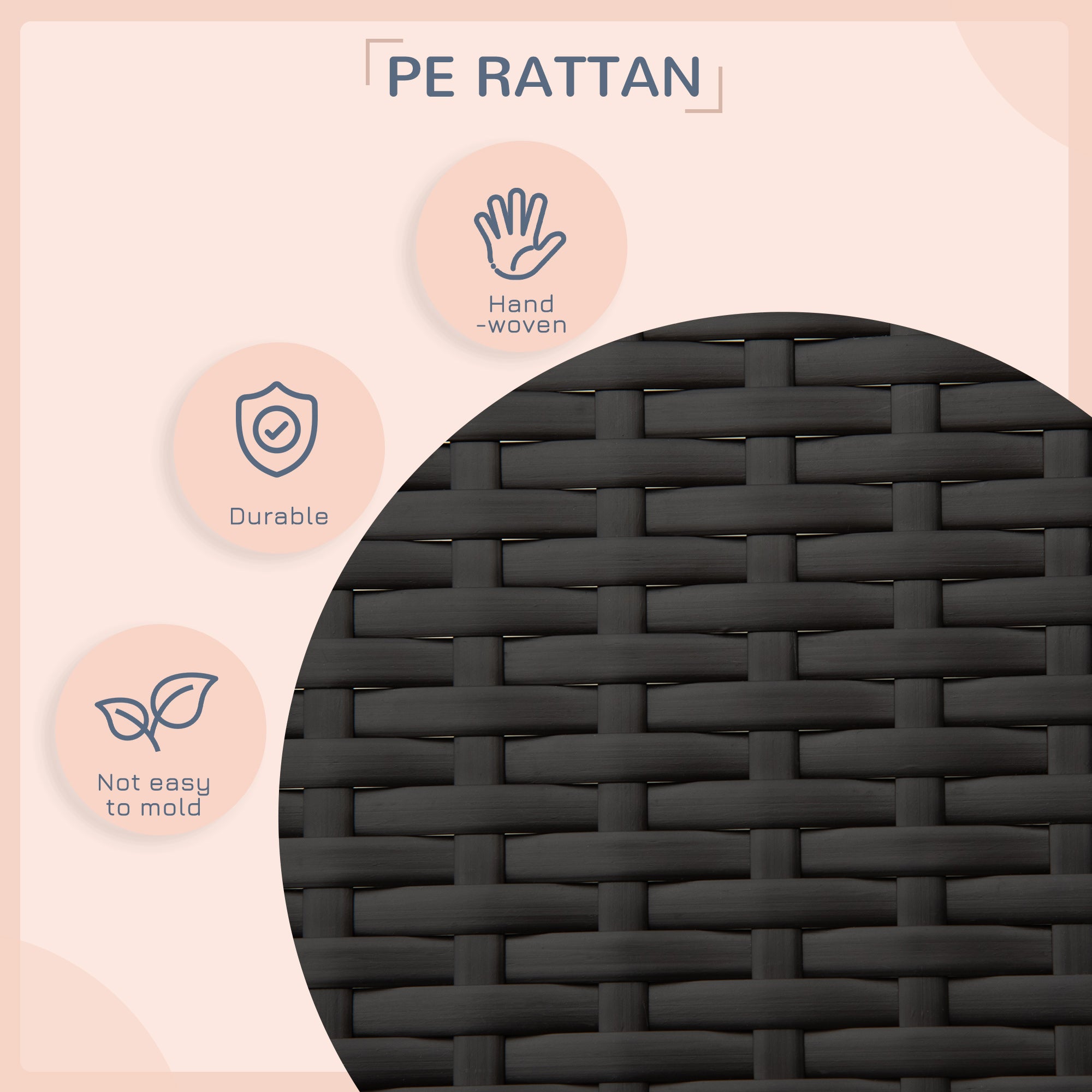 PawHut Wicker Dog Bed, Elevated Rattan Dog House with Removable Cushion and Canopy, for Small and Medium Dogs, 98 x 69 x 70cm - Grey - North Peak Garden Furniture