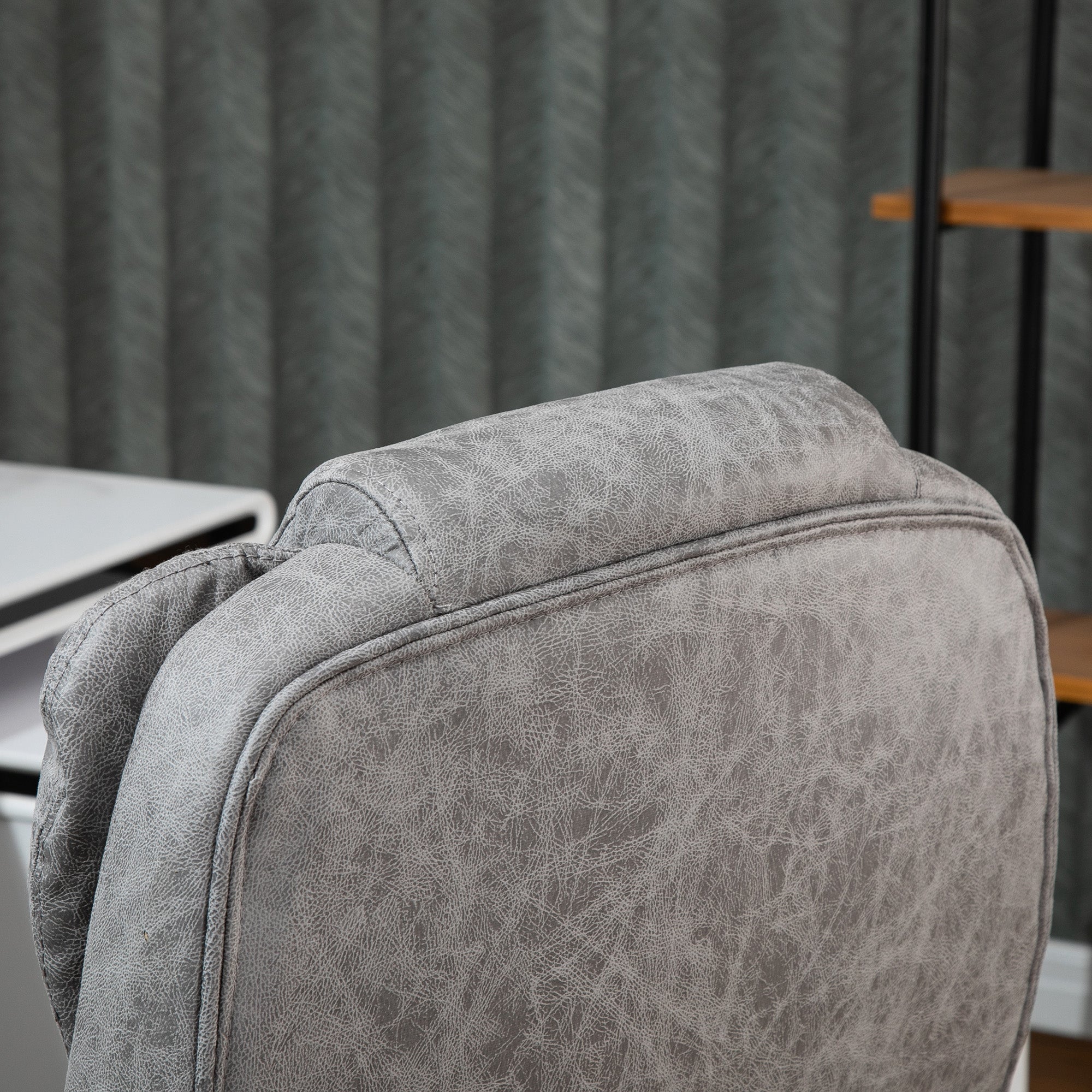 Vinsetto Ergonomic Office Chair Comfortable Desk Chair with Armrests Adjustable Height Reclining and Tilt Function Grey - North Peak Garden Furniture