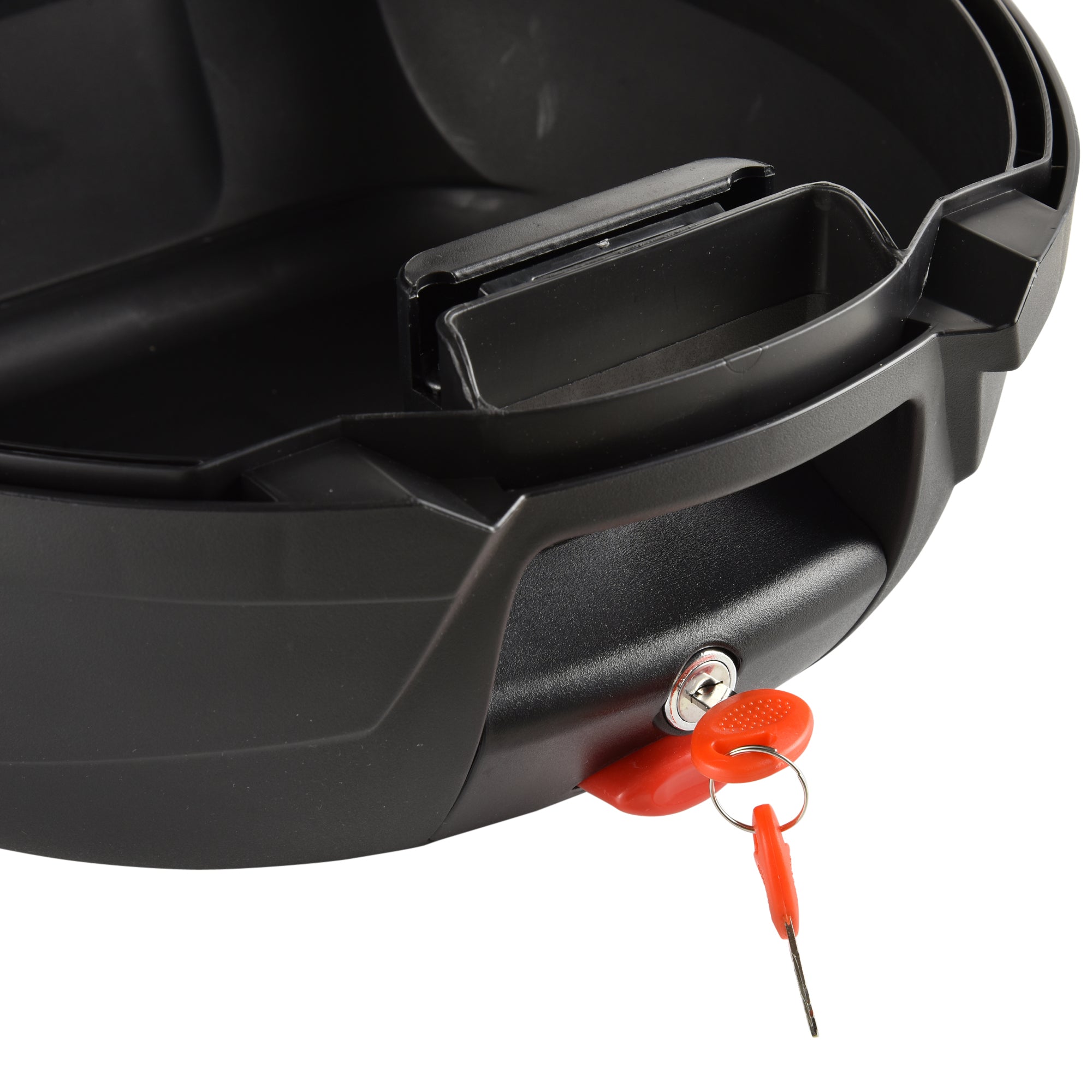 HOMCOM 32L Motorcycle Tail box Helmet Top Case Motorbike Luggage Storage Trunk Carrier Mount Rack - North Peak Garden Furniture