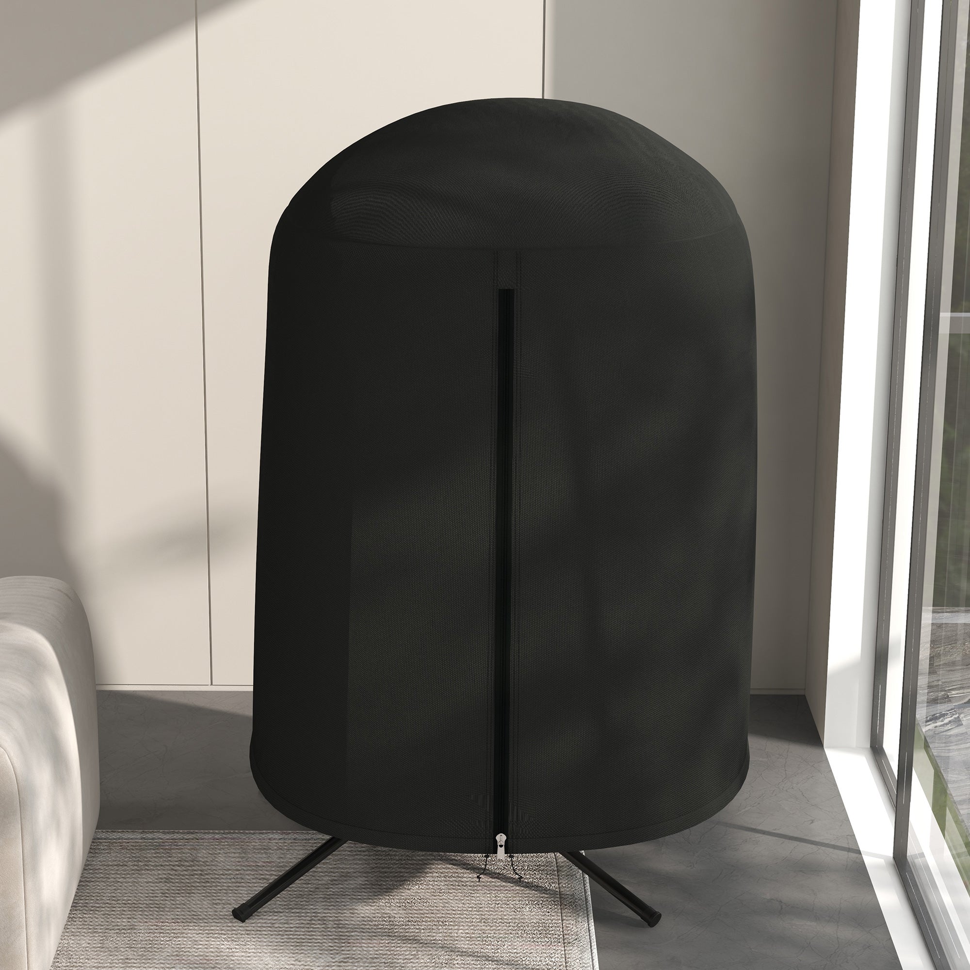 Outsunny 190 x Φ128cm Hanging Egg Chair Furniture Cover - Black