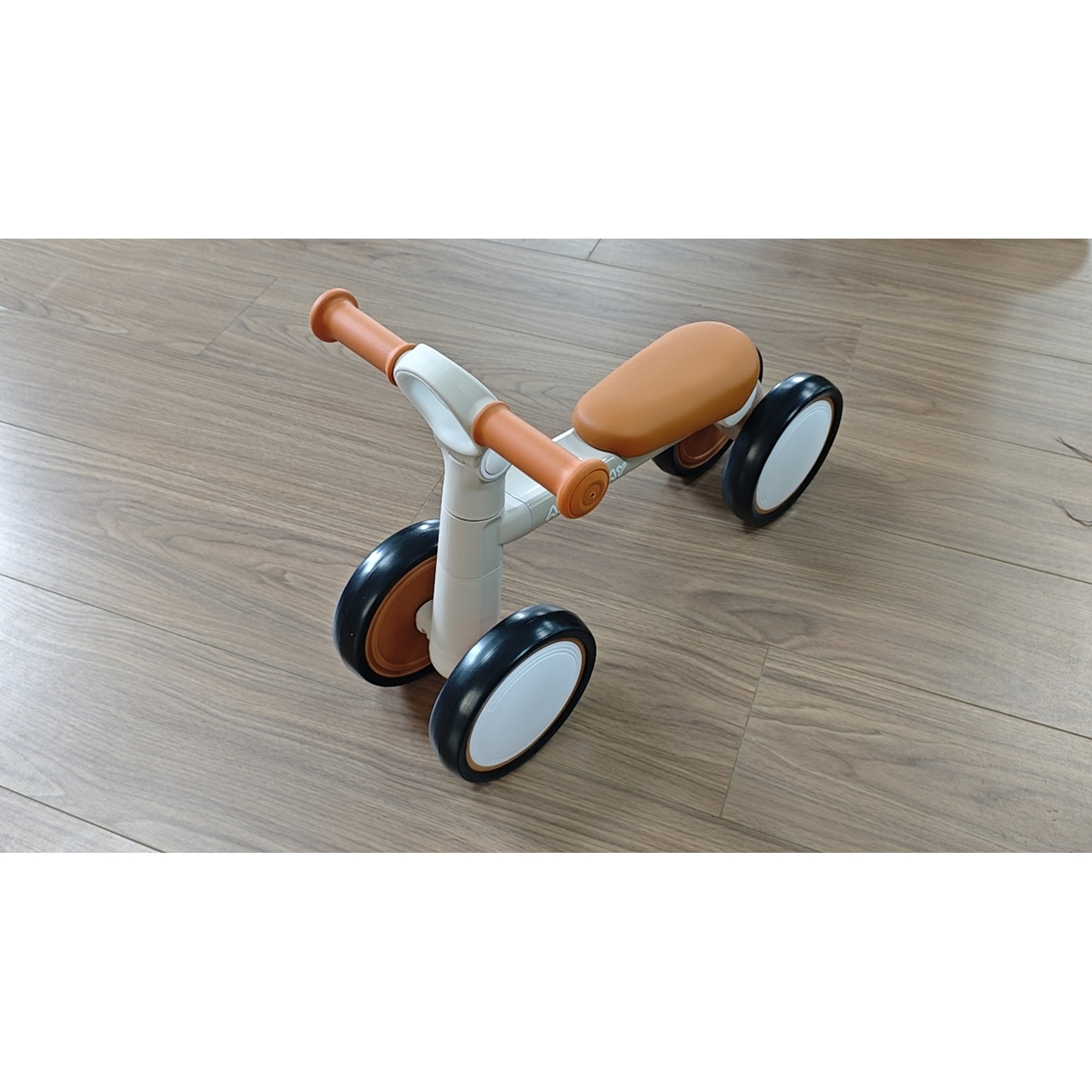 AIYAPLAY Balance Bike, Lightweight Baby Balance Bike with Foldable Design, Adjustable Seat, No Pedal for 1-2 Years, Cream White