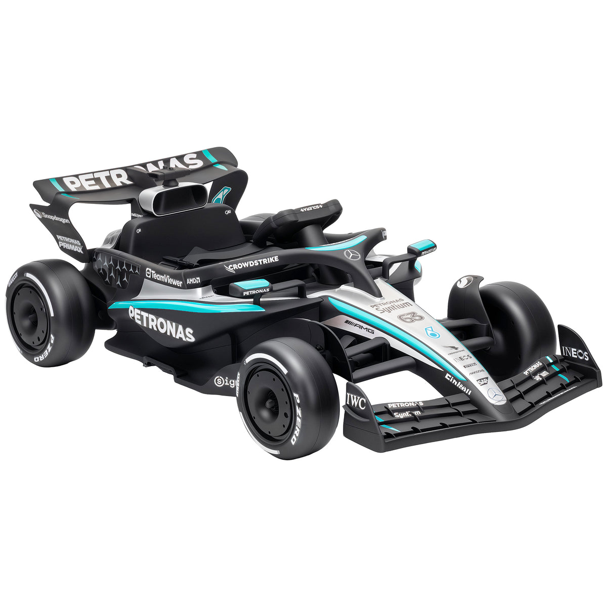 AIYAPLAY Licensed Mercedes-AMG PETRONAS F1 12V Electric Go Kart for Kids with Remote, Rear Suspension, Soft Start and 3 Speeds