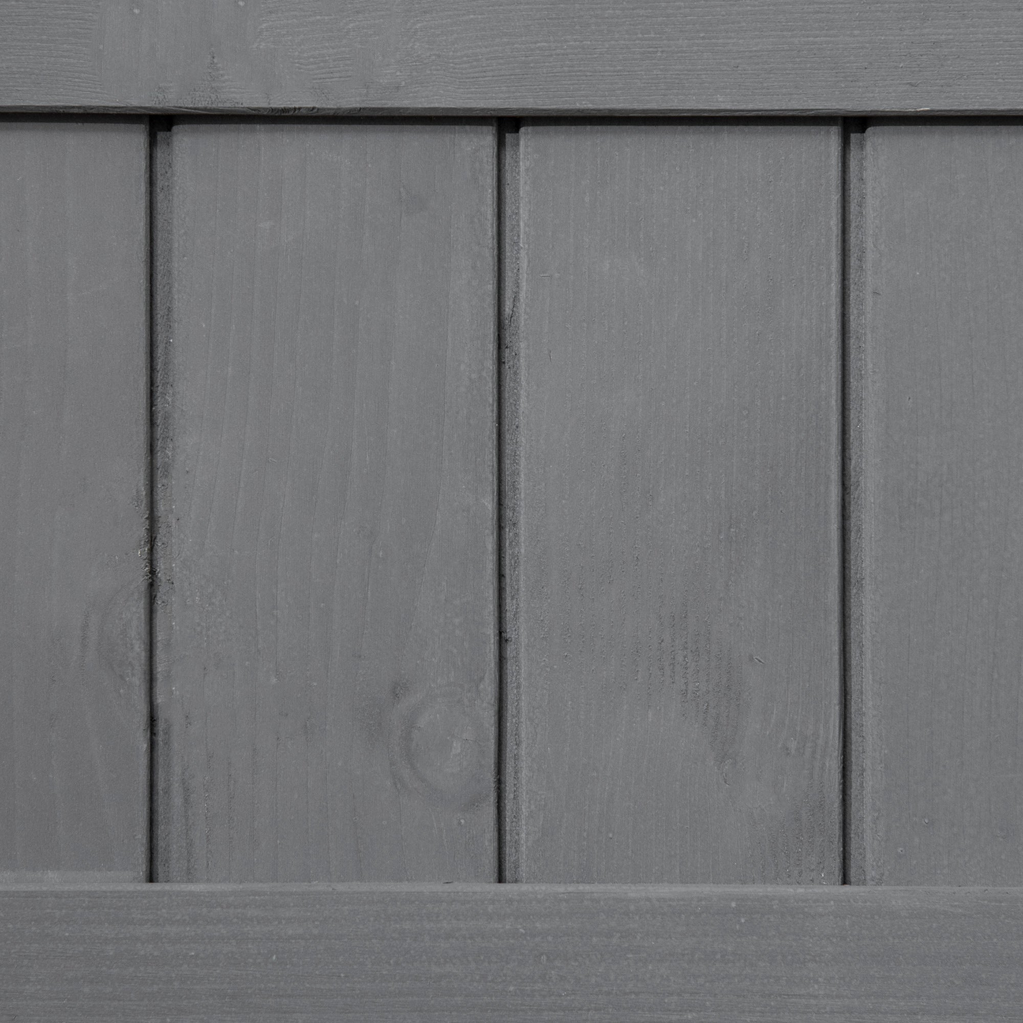 Outsunny Fir Wood Raised Rectangular 8 Compartment Plant Stand Dark Grey