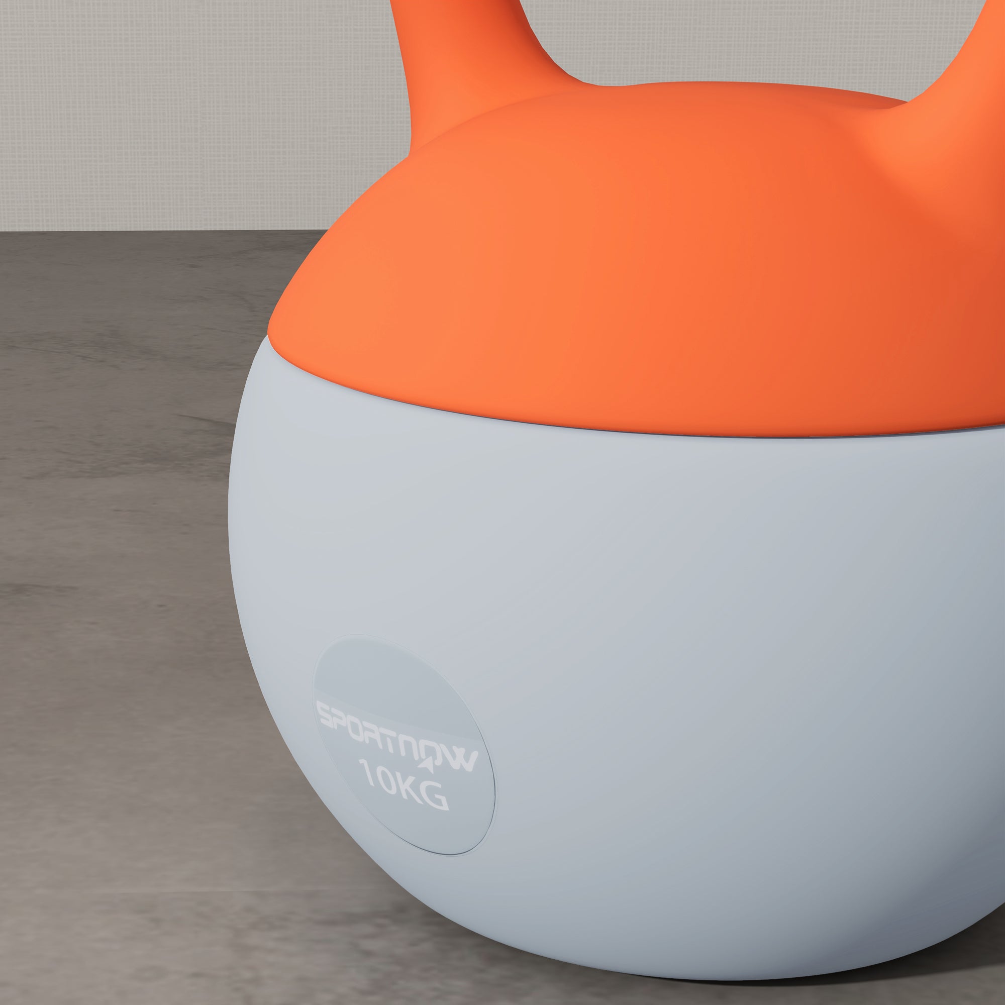 SPORTNOW Soft Kettlebell, 10kg Kettle Bell with Non-Slip Handle for Home Gym Weight Lifting and Strength Training, Orange and Grey - North Peak Garden Furniture