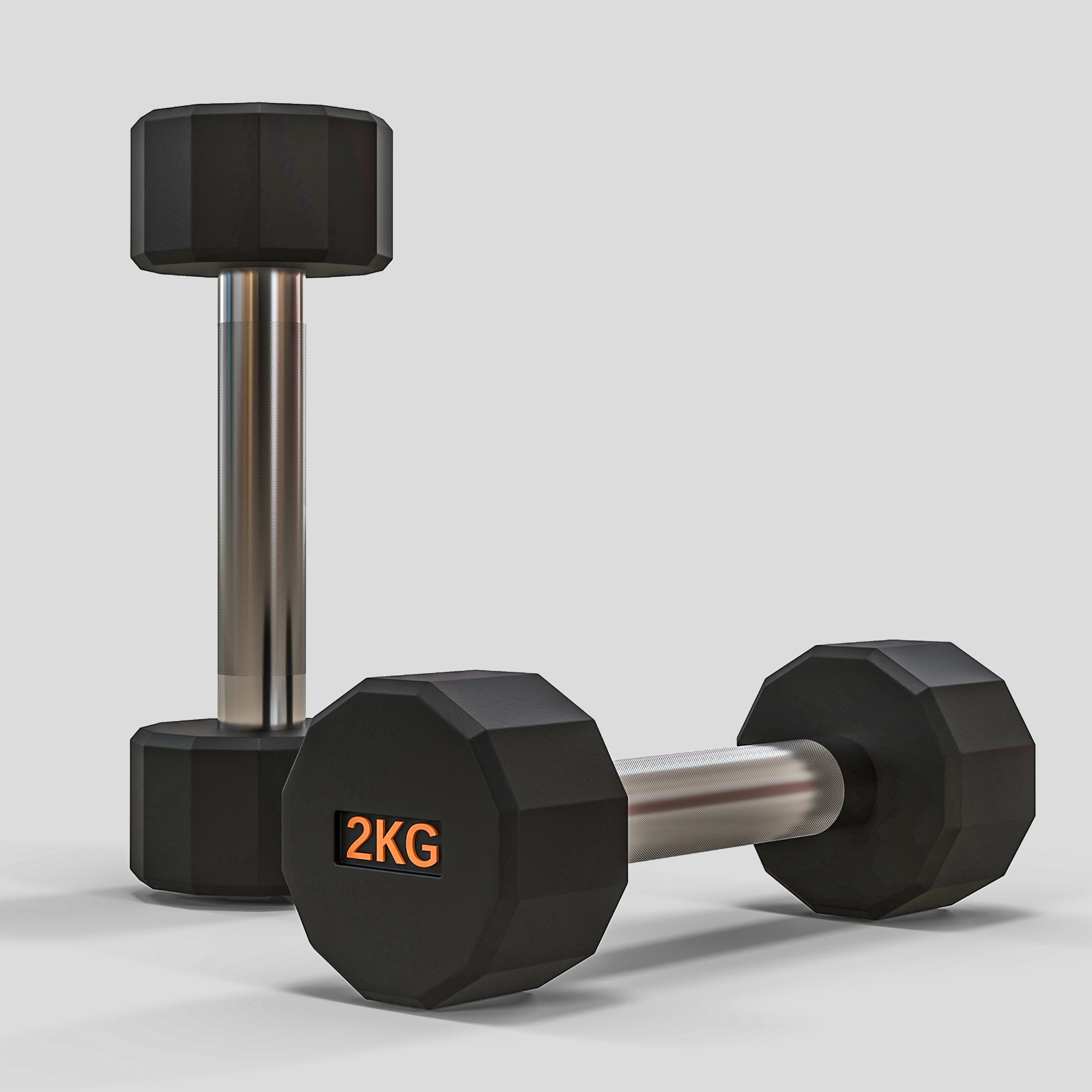 SPORTNOW 2 x 2kg Dumbbells Weights Set with 12-Sided Shape and Non-Slip Grip for Men Women Home Gym Workout - North Peak Garden Furniture