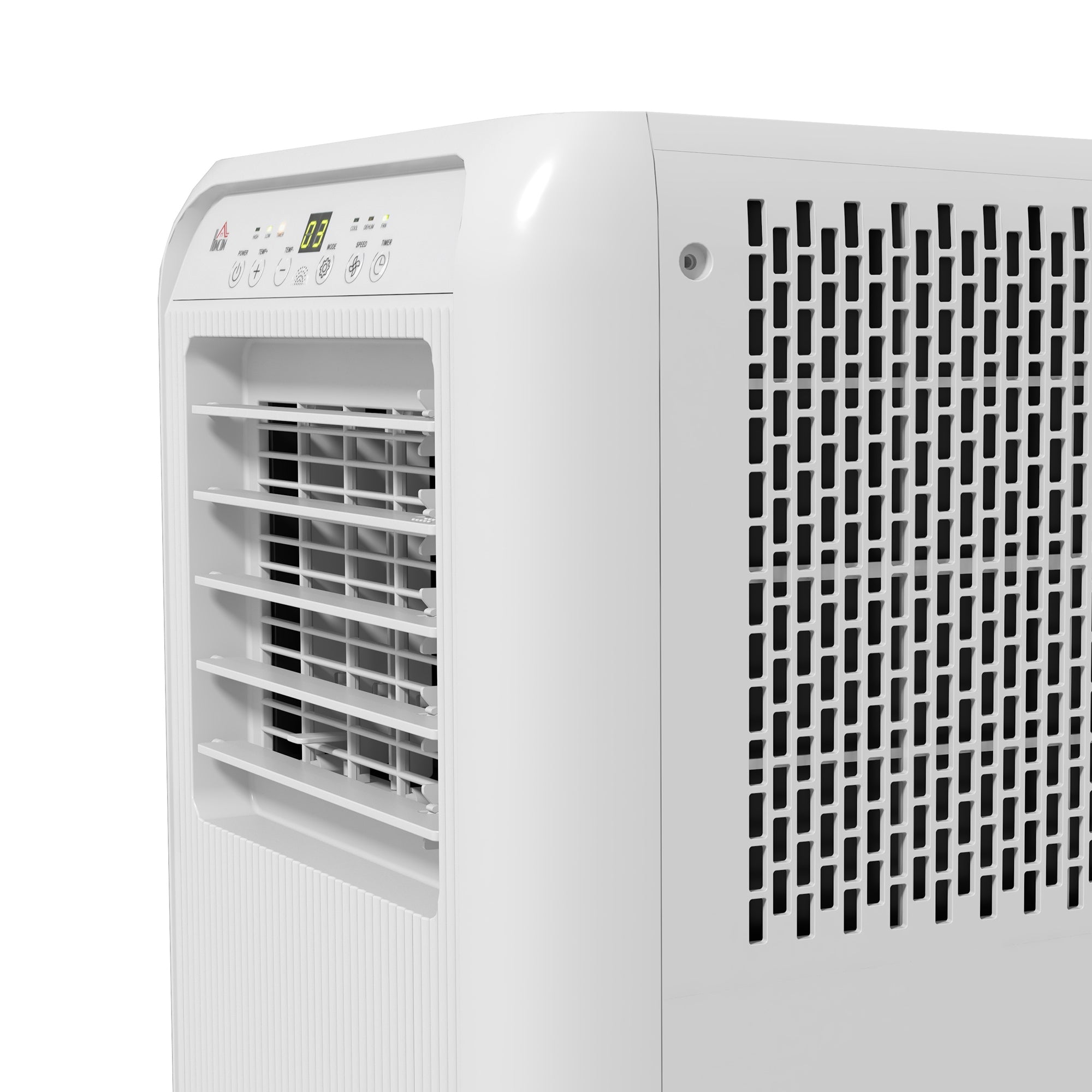 HOMCOM 7,000 BTU Mobile Air Conditioner for Room up to 26m², with Dehumidifier, 24H Timer, Wheels, Window Mount Kit