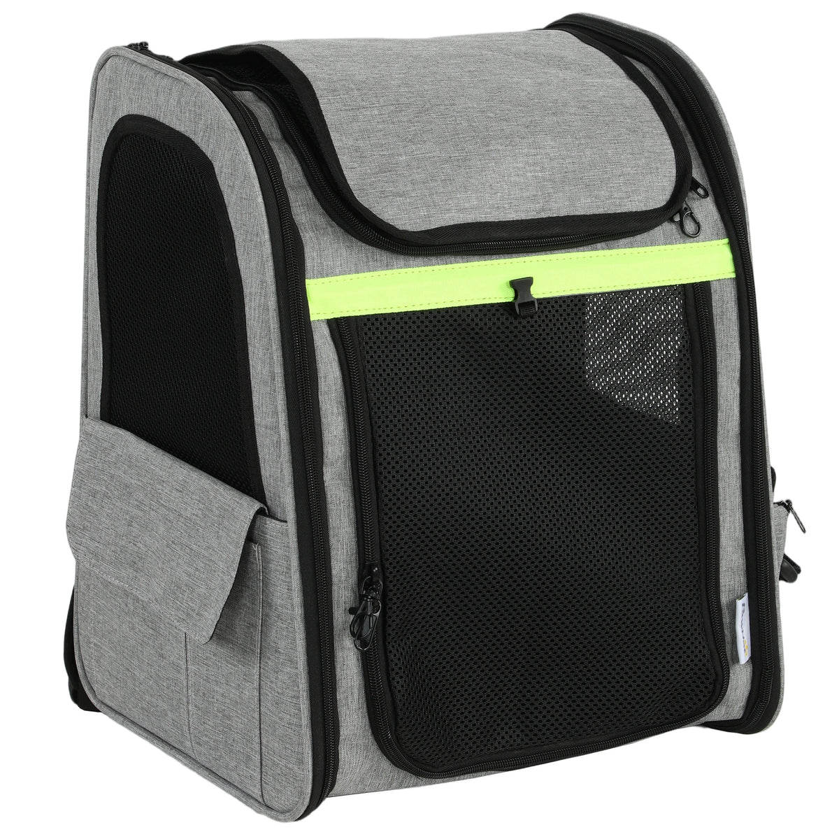 PawHut Dog Carrier Backpack Expandable, Breathable Pet Carrier Bag for Small Puppy Cat with Reflective Strip for Travel Hiking