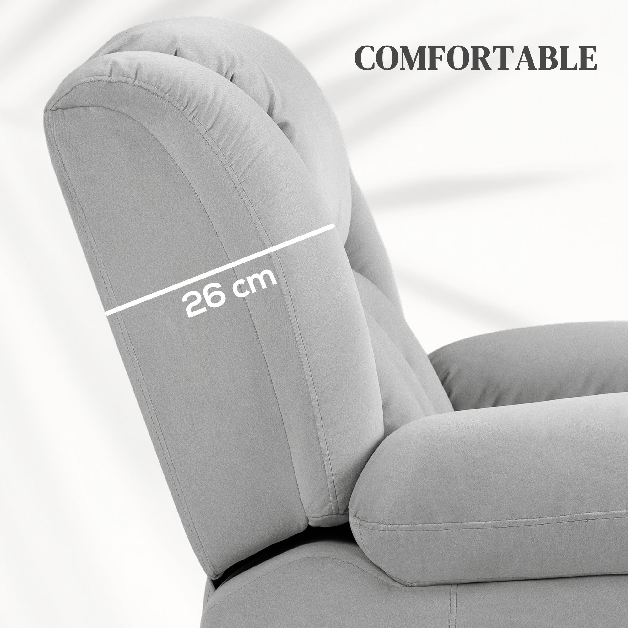 HOMCOM Power Lift Recliner Chair with Vibration Massage and Heat, Electric Lift Chair for Elderly, Overstuffed Fabric Riser and Reclining Armchair with USB Ports, Cup Holders, Light Grey - North Peak Garden Furniture