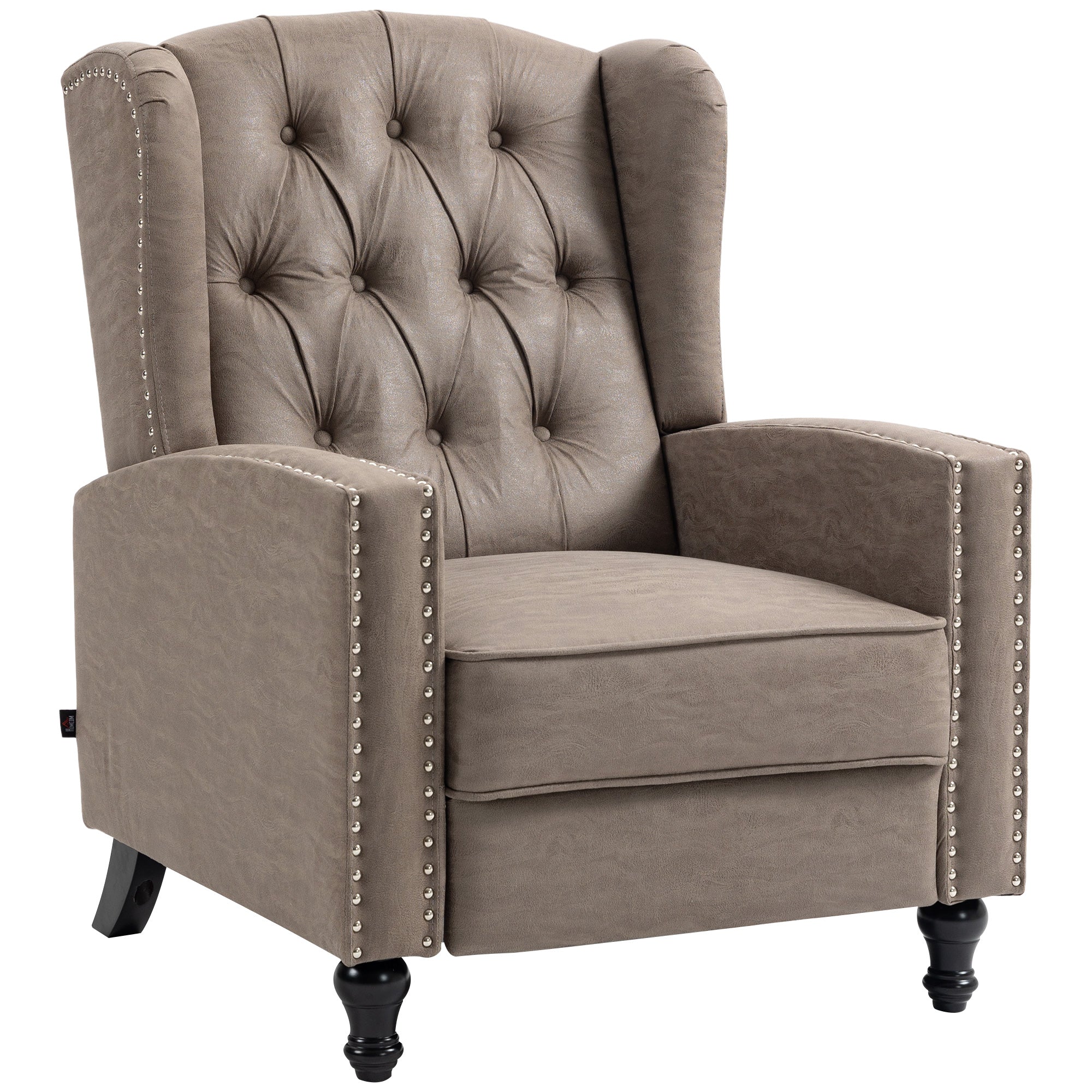 HOMCOM Chesterfield-Style Reclining Armchair - Brown