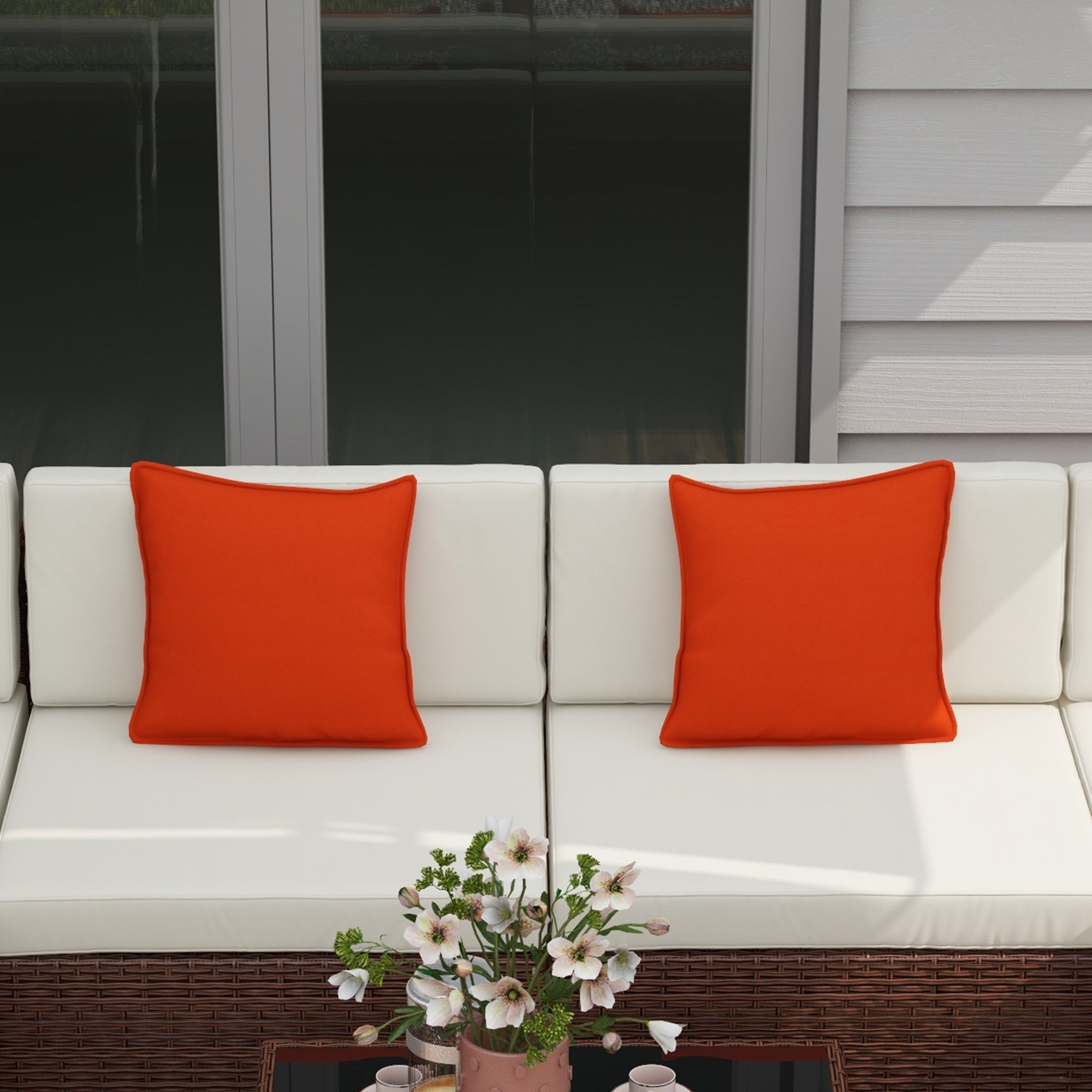 Outsunny Seven-Piece Rattan Garden Set, with Glass-Top Table - Brown/Beige - North Peak Garden Furniture
