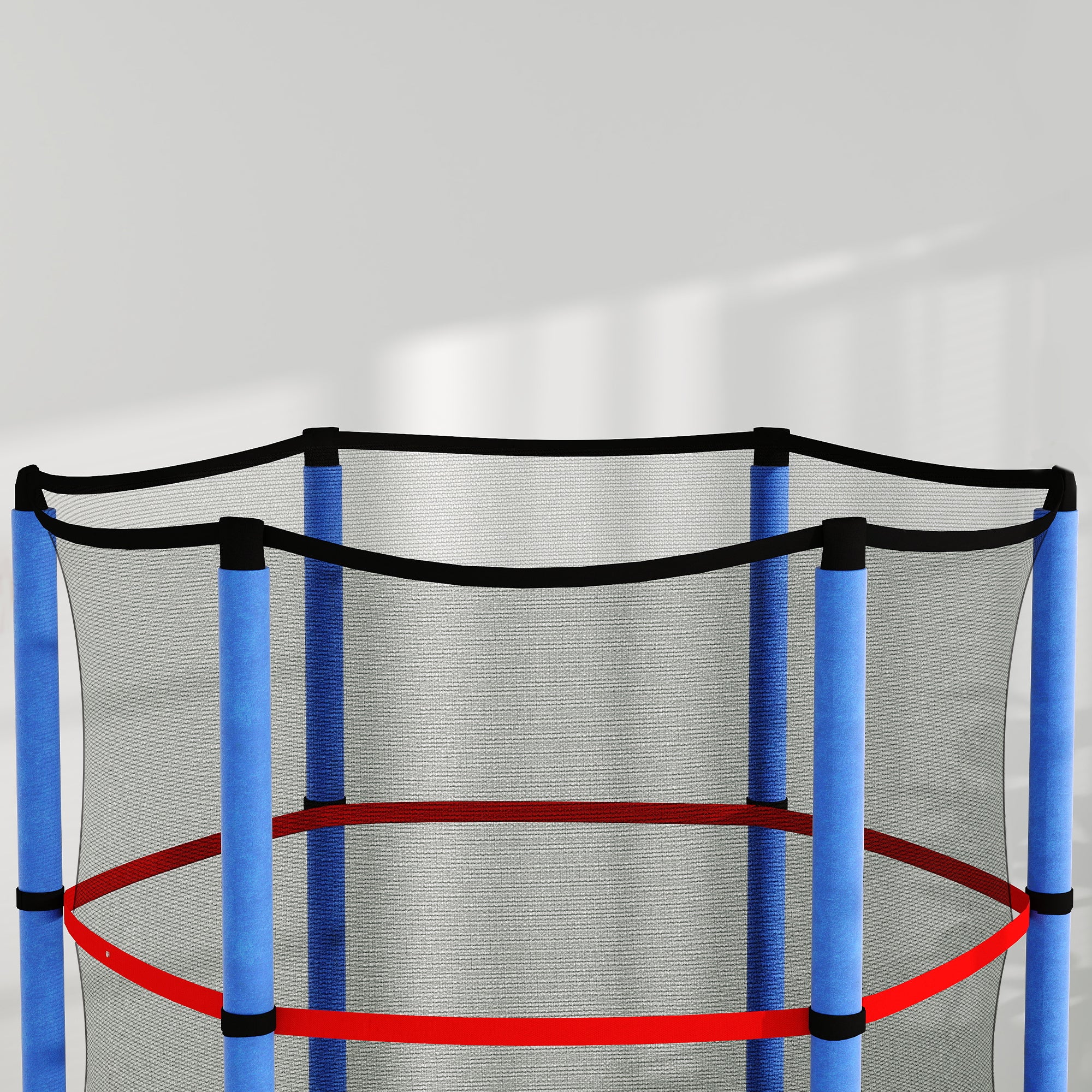 HOMCOM Kids Trampoline, with Enclosure Net, Steel Frame, for Ages 3-6 Years - MultiColoured - North Peak Garden Furniture