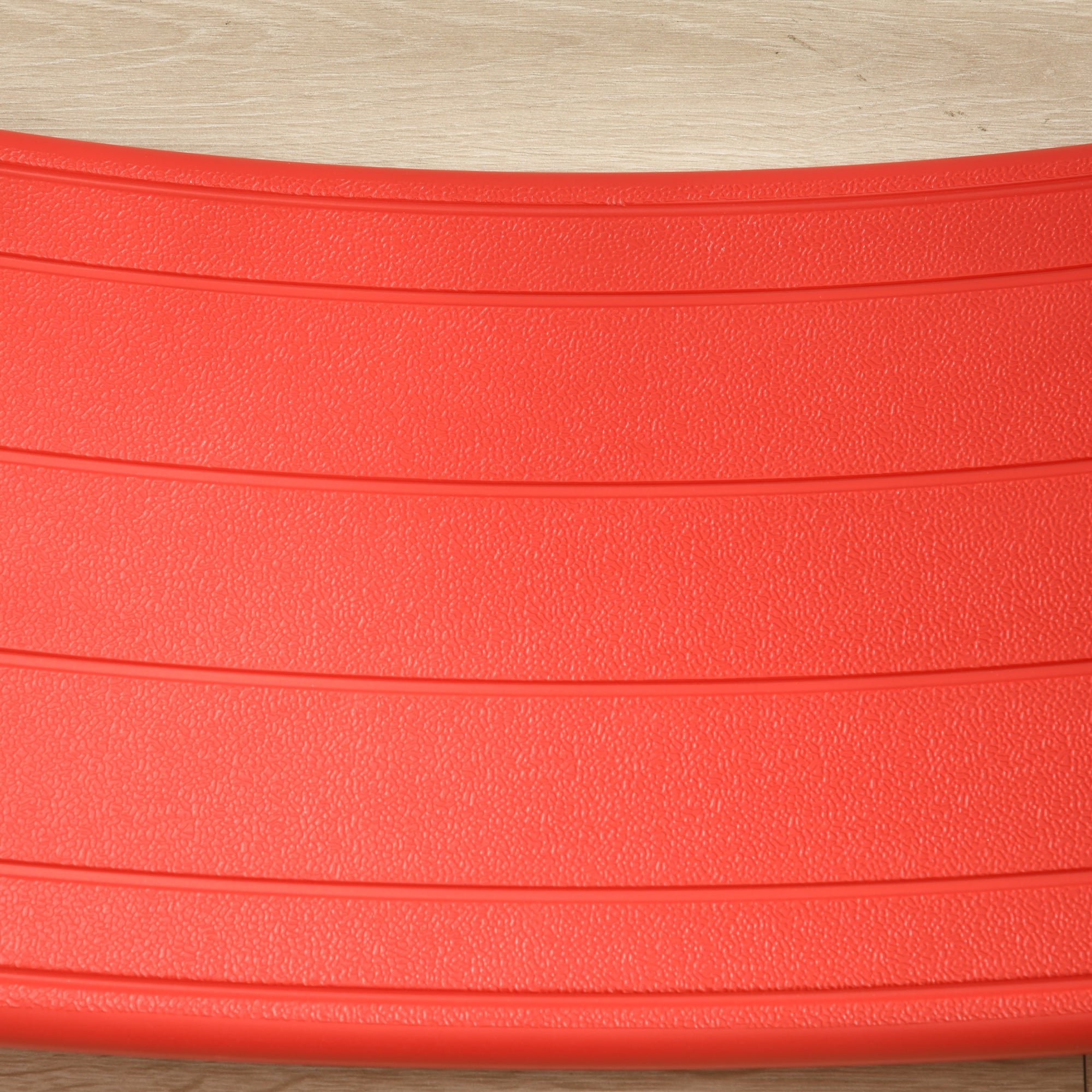 ZONEKIZ Balance Board Kids Wobble Board, Stepping Stone, Montessori Toy for Children, Nursery Toy, for Ages 3-6 Years, 82 x 27.5 x 19.5cm - Red - North Peak Garden Furniture