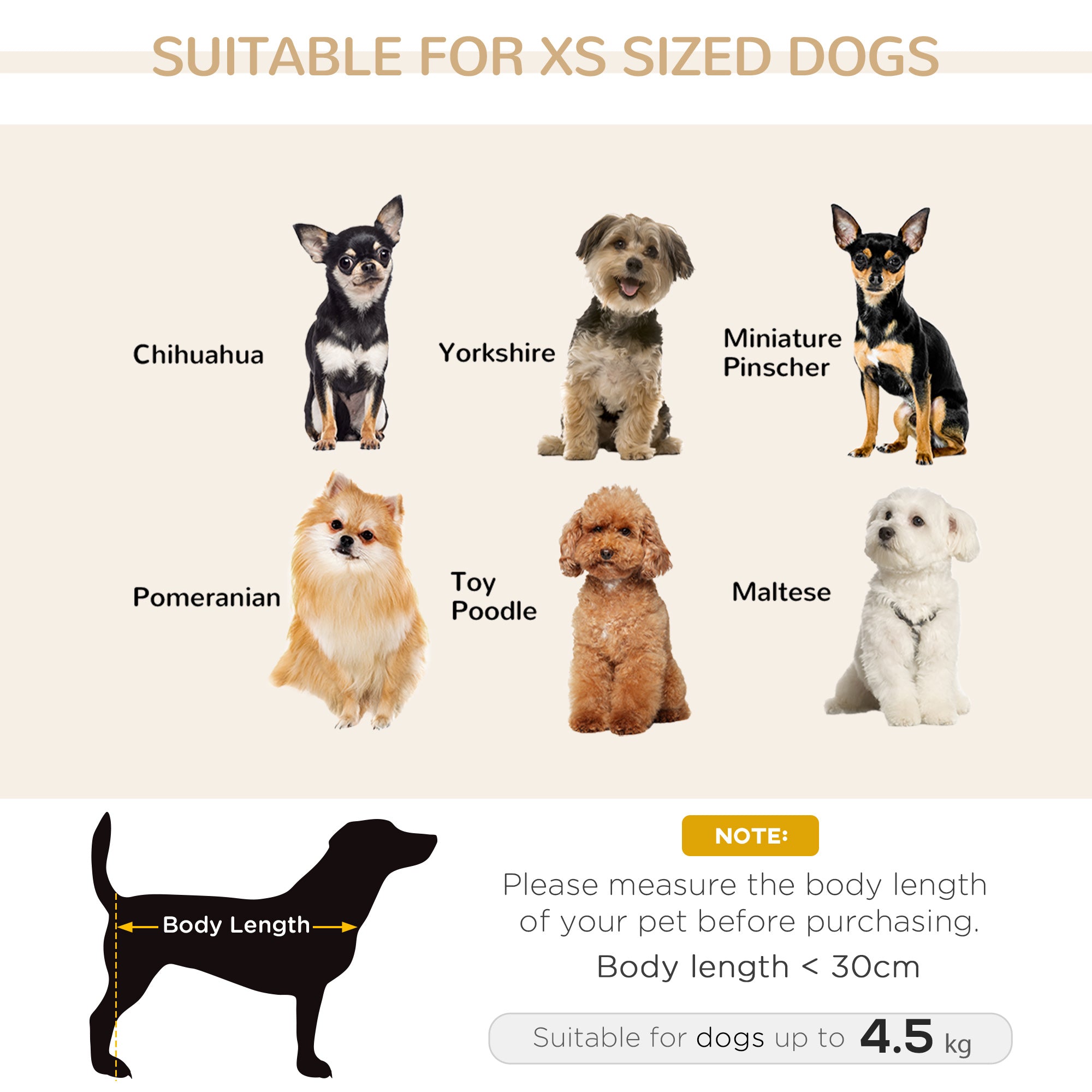 PawHut Dog Sofa Bed for XS-Sized Dogs, Cat Sofa with Soft Cushion, Pet Chair Lounge with Washable Cover, Removable Legs, Wooden Frame - Grey - North Peak Garden Furniture