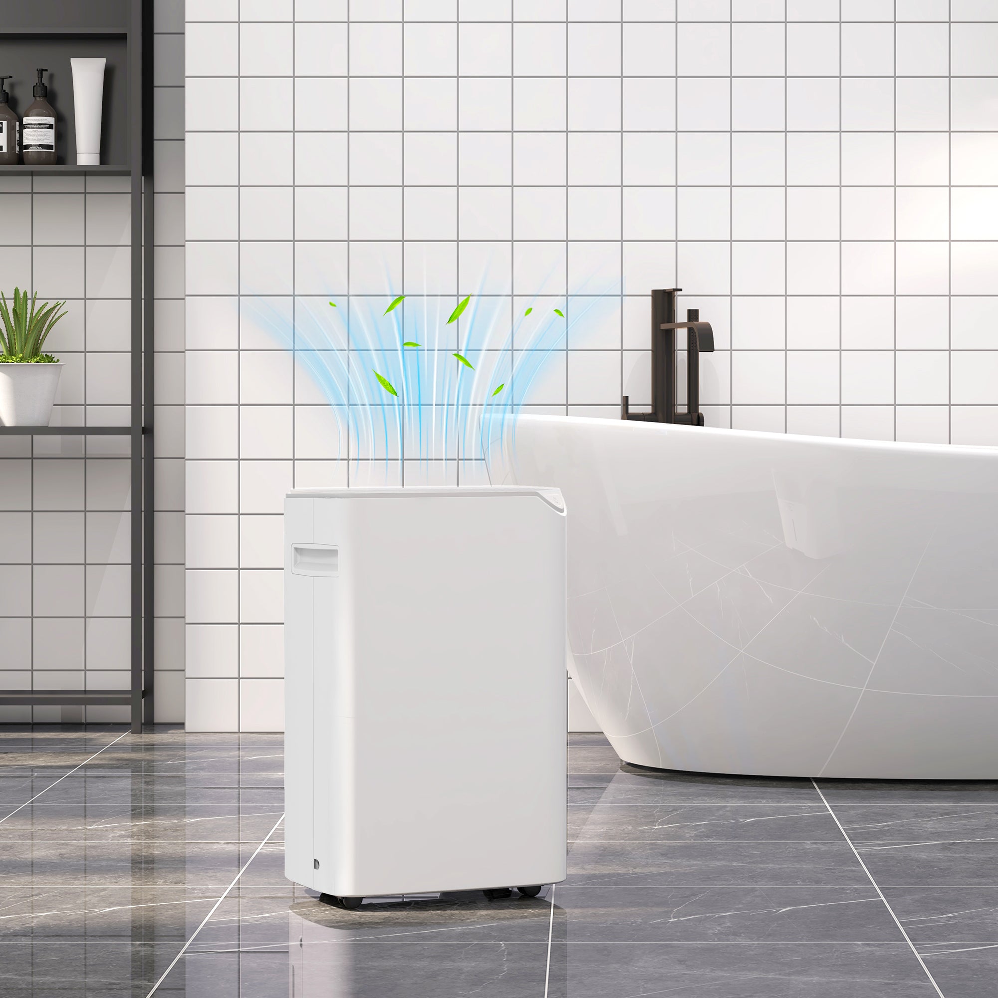 HOMCOM 20L/Day Dehumidifier, with Filter - White - North Peak Garden Furniture