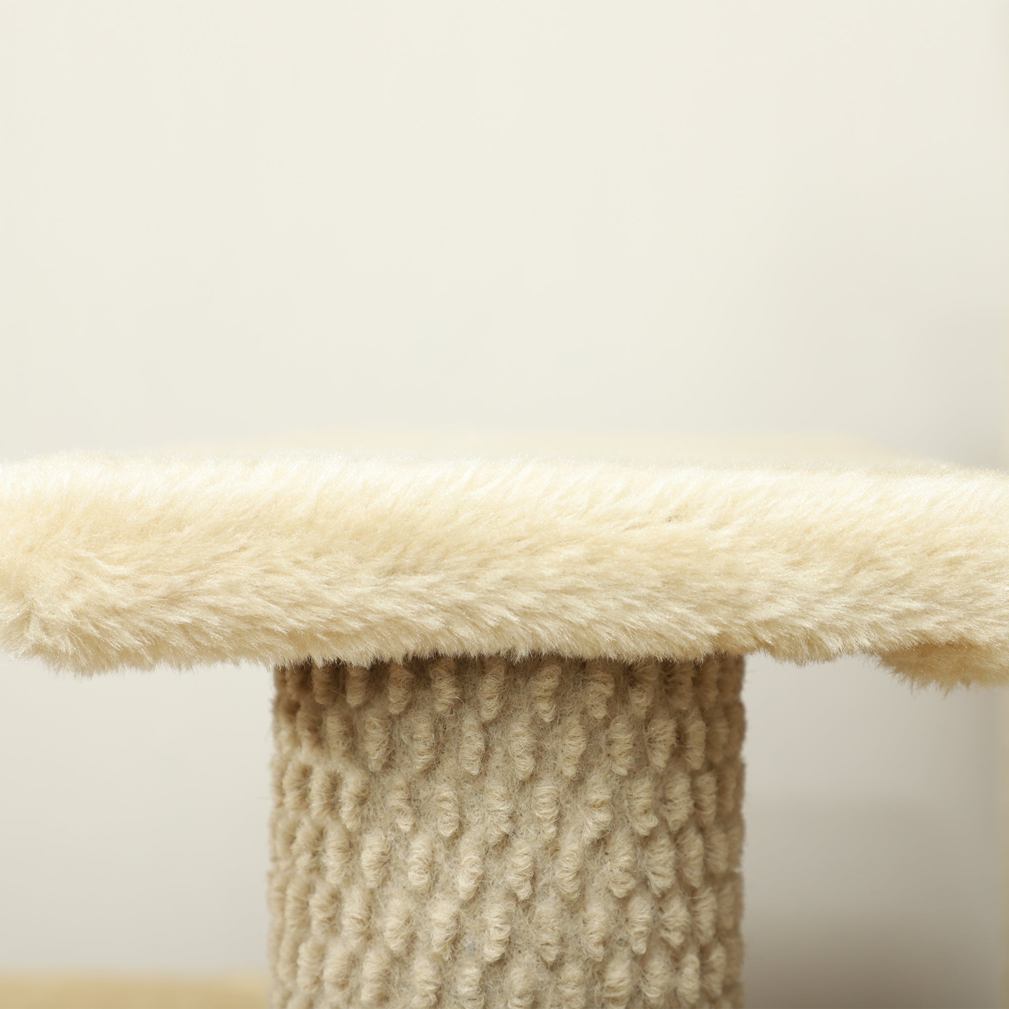PawHut 4-step Pet Stairs with Scratching Posts, Platforms, Toy Ball, Beige