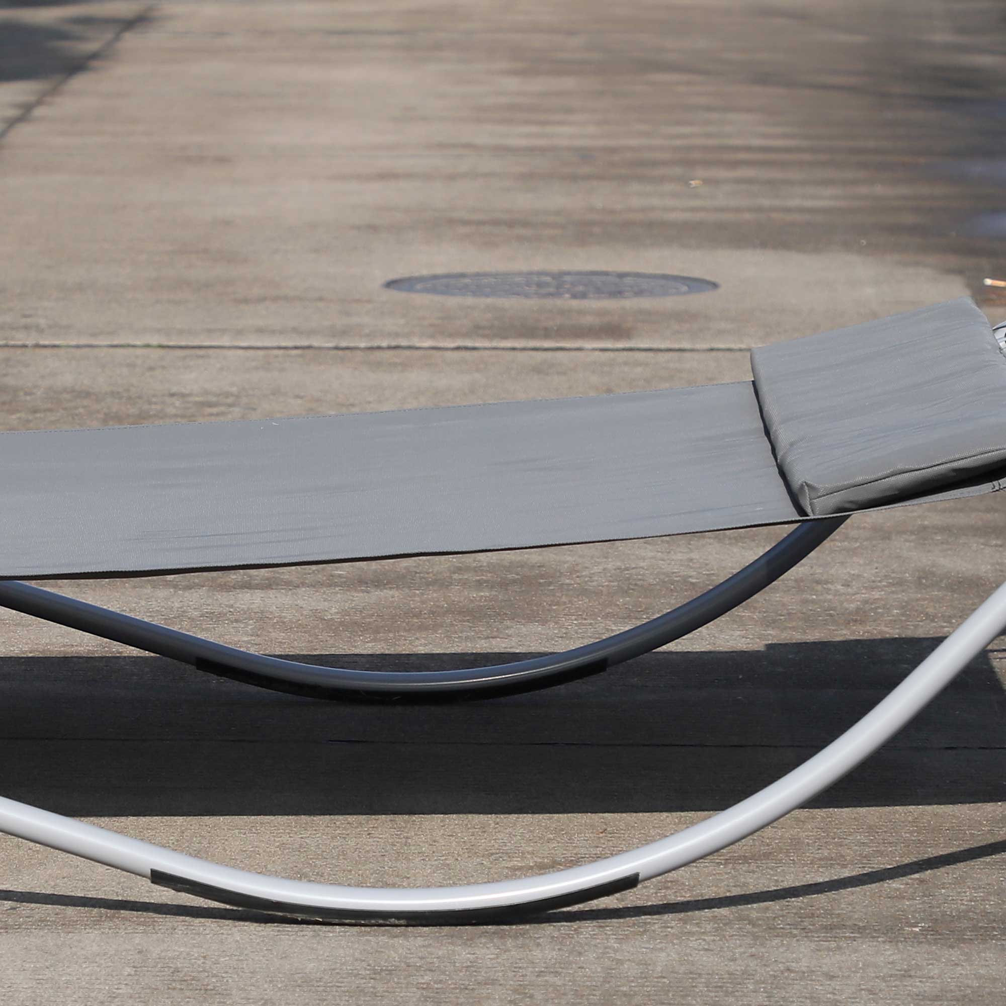Outsunny Rocking Swing Relaxing Day Bed Outdoor Double Sun Lounger Hammock - Grey - North Peak Garden Furniture