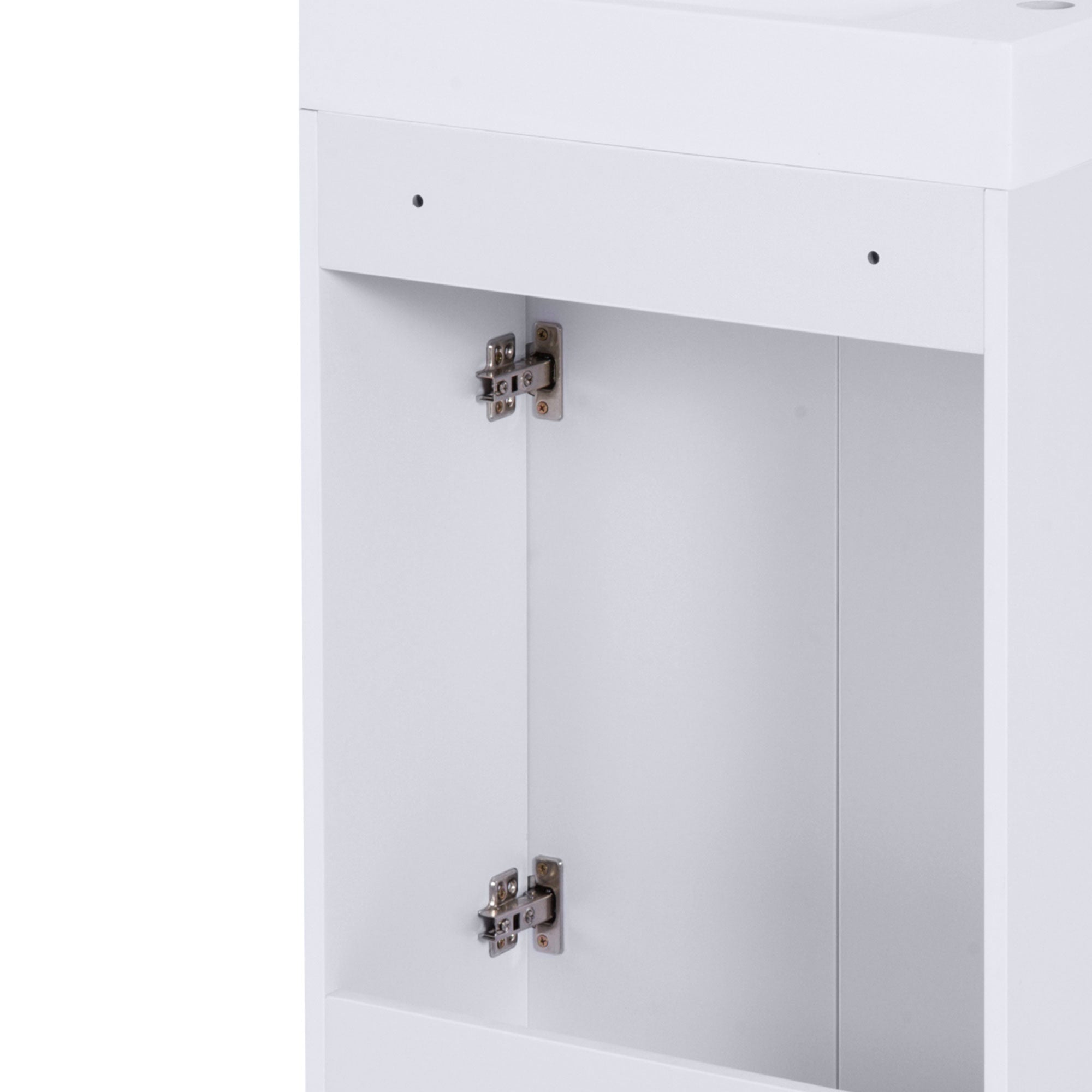 kleankin Under Sink Bathroom Vanity Unit Ceramic Basin Sink Cloakroom Storage Cabinet Home Furniture - North Peak Garden Furniture