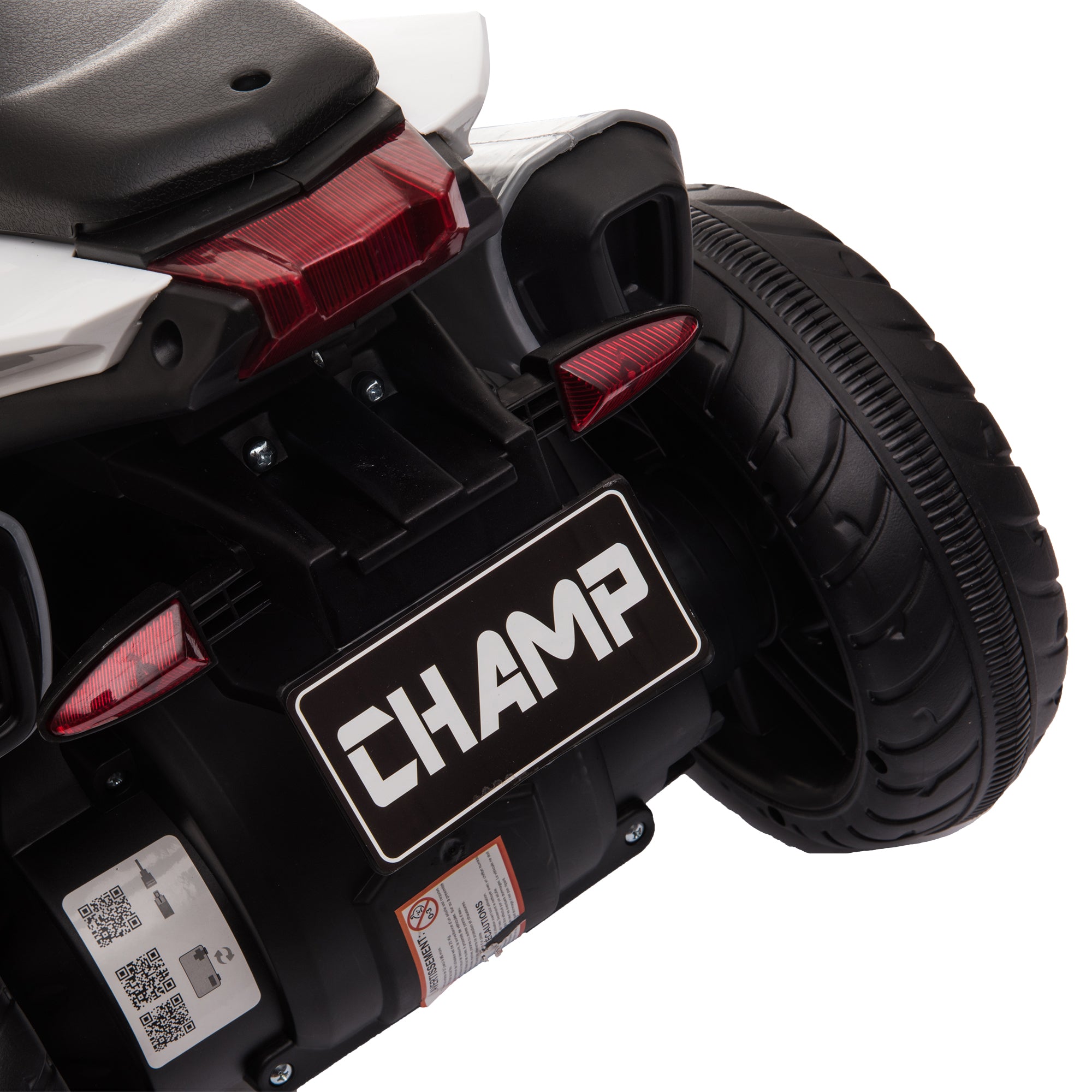 HOMCOM Kids 6V Electric Ride On Motorcycle Electric Motorbike w/ Lights Music Horn 3 Wheel Outdoor Play Toy for 3-5 Years Black - North Peak Garden Furniture