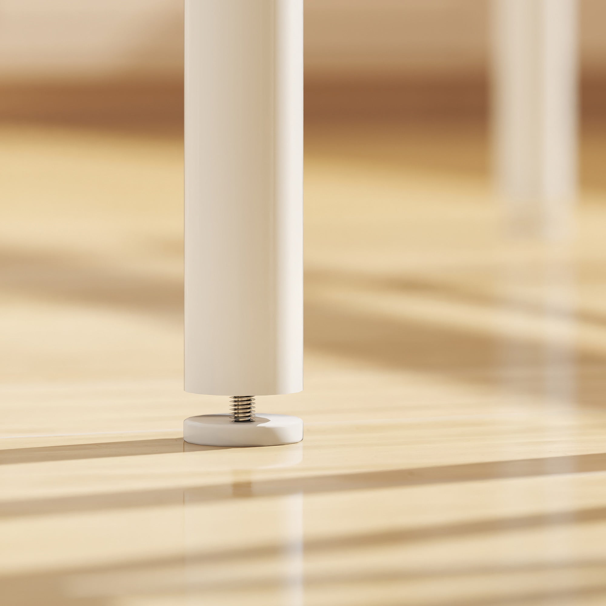 HOMCOM Bar Table Set, Bar Table and Stools Set, Footrest and Storage Shelf, for Kitchen, Dining Room, Pub, Cafe, White and Oak