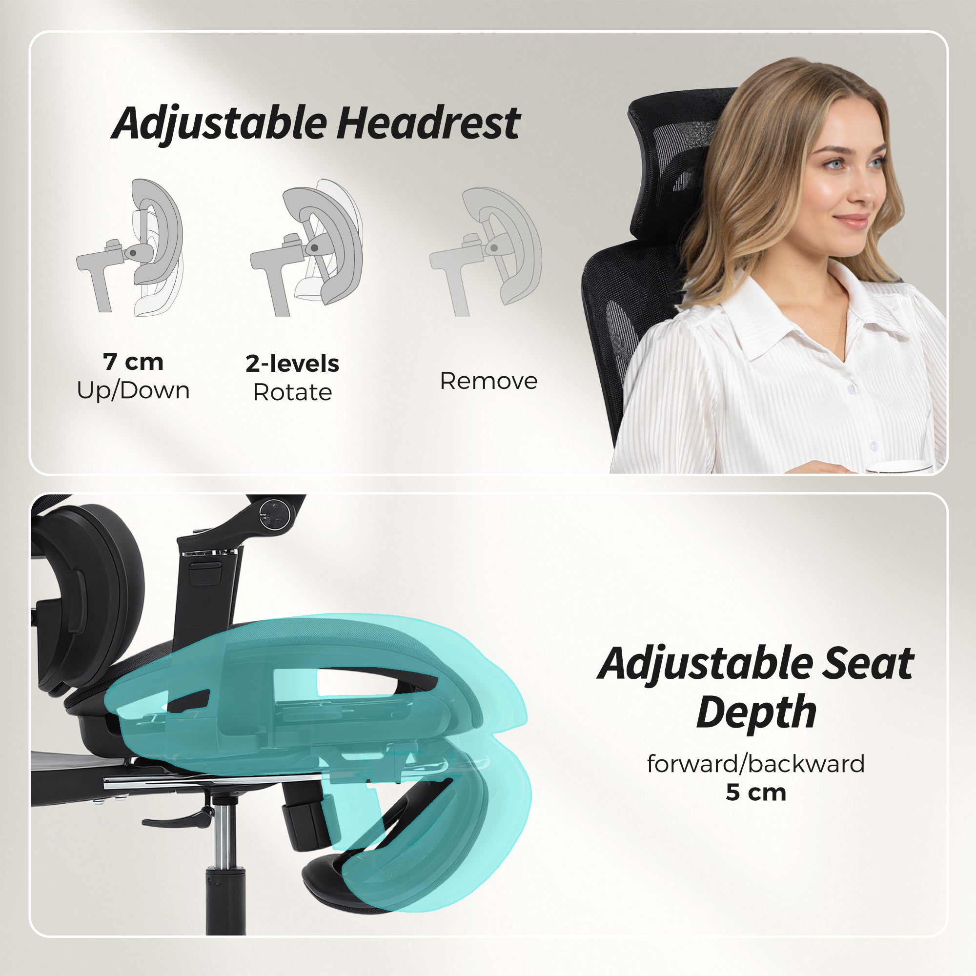 HOMCOM Ergonomic Office Chair, High Back Mesh Desk Chair, Black