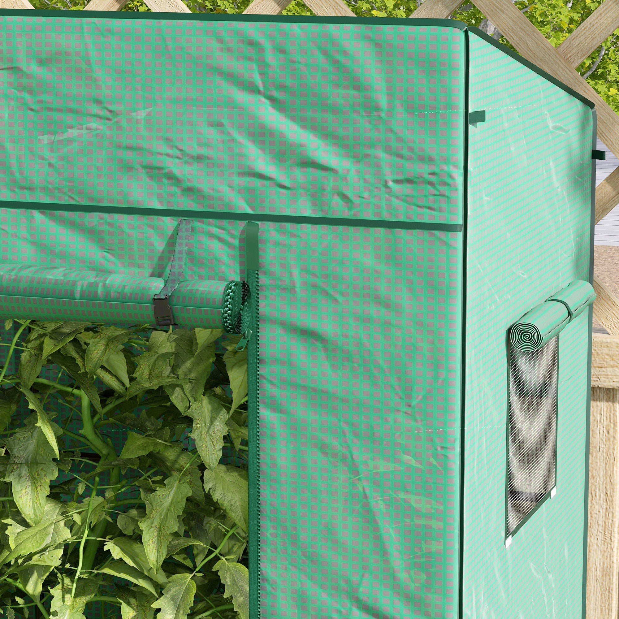 Outsunny 77 x 196cm Walk-In Greenhouse, with Accessories - North Peak Garden Furniture