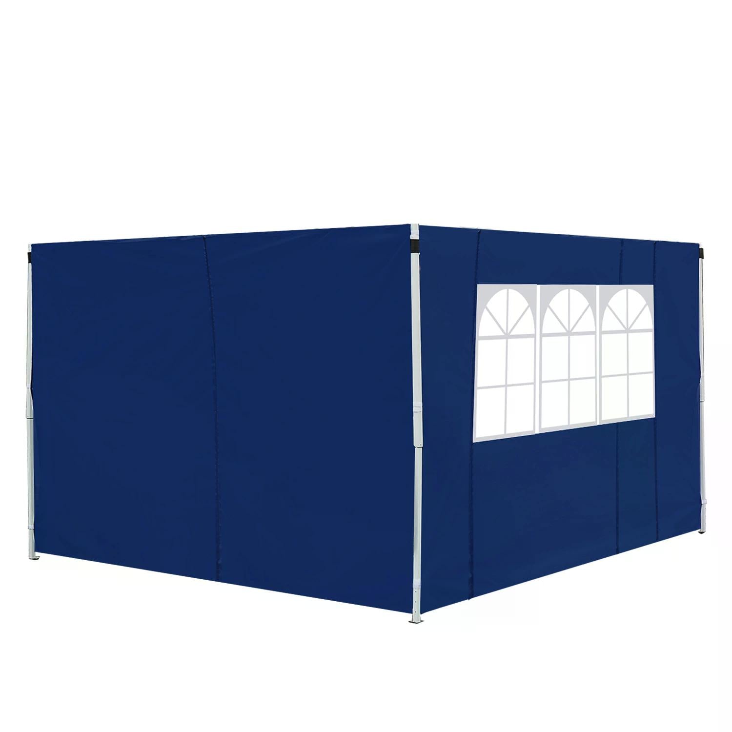 Outsunny 3m Gazebo with Exchangeable Side Panels, Window Feature, Outdoor Event Shelter, Blue