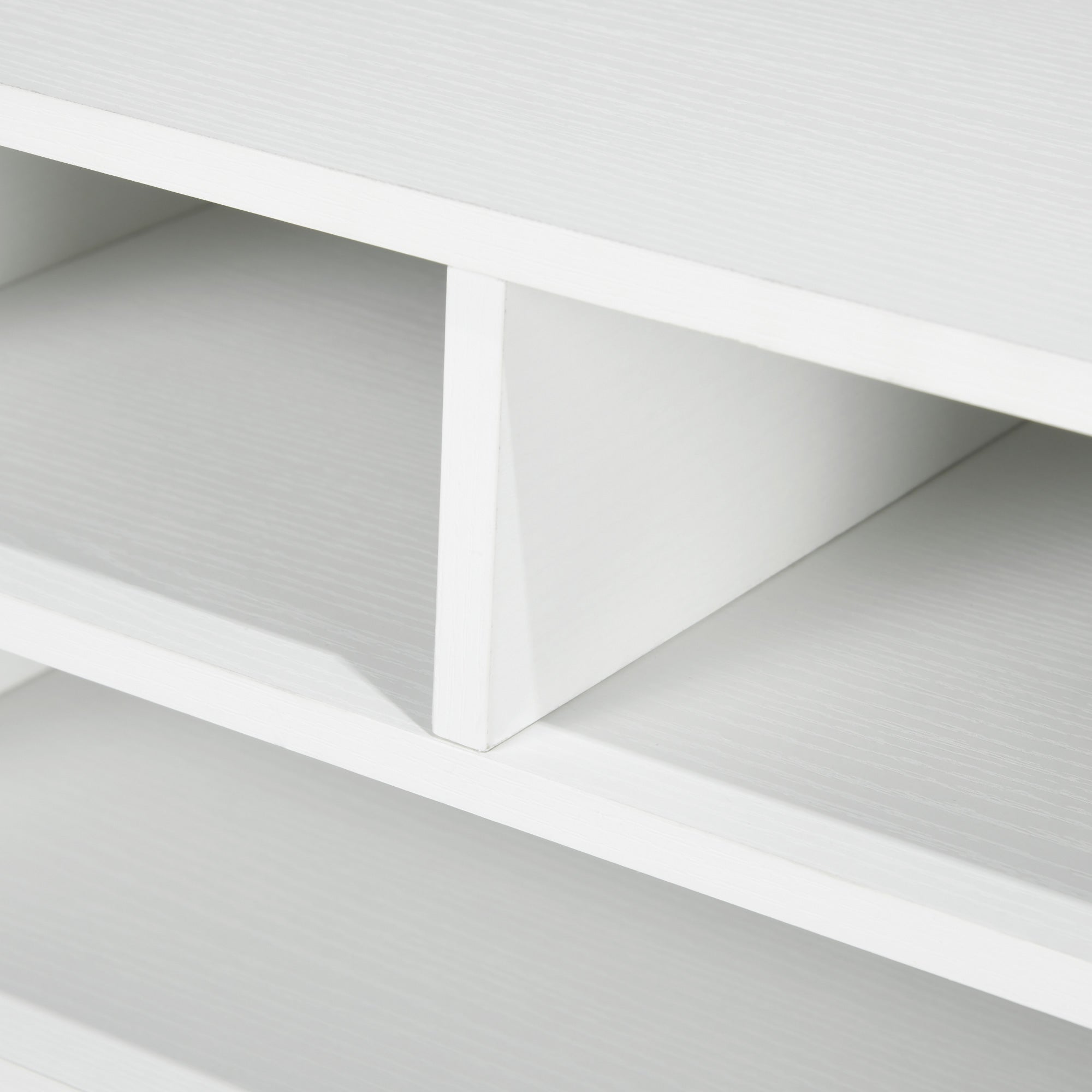 HOMCOM Three-Compartment Printer Storage Cabinet - White - North Peak Garden Furniture
