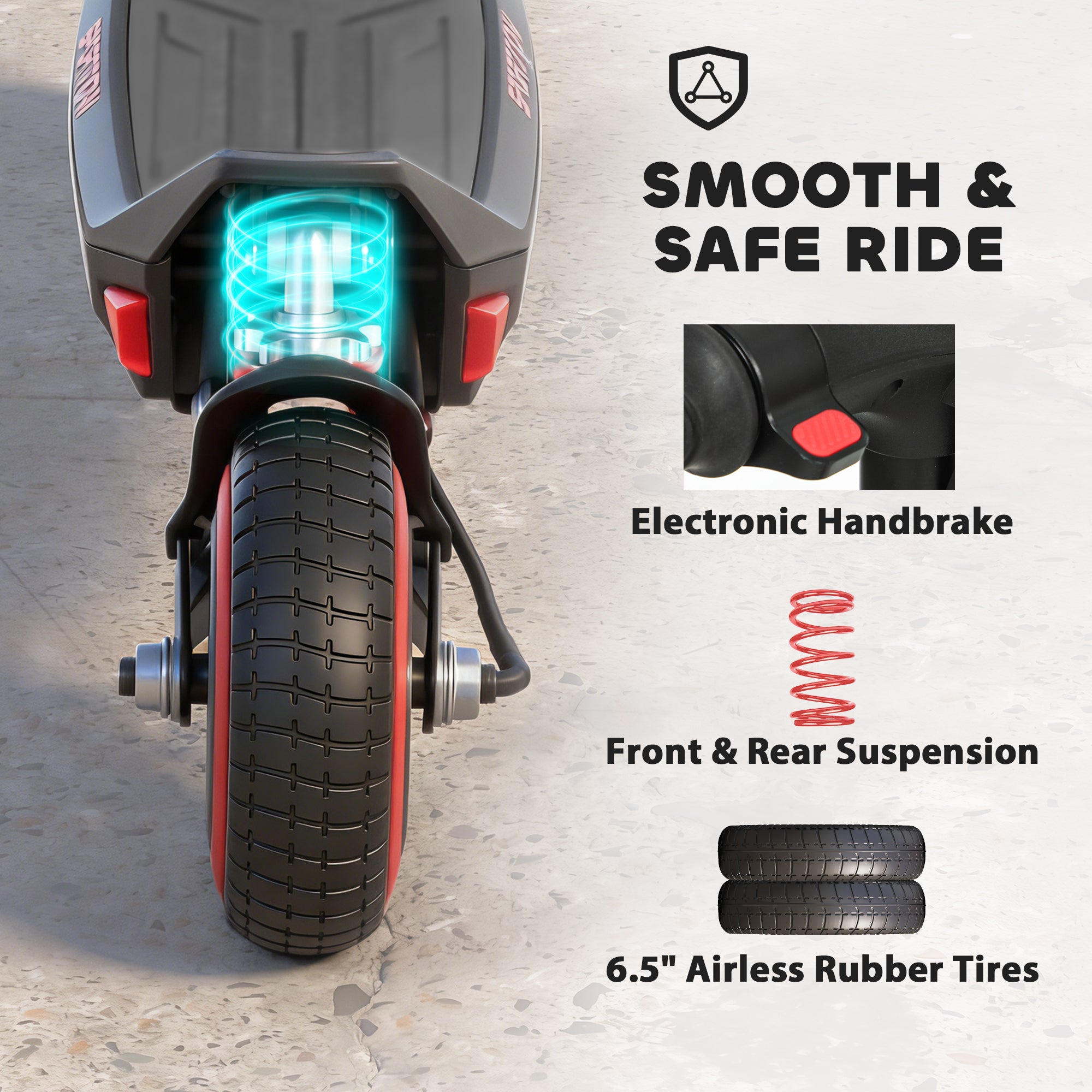SPORTNOW Electric Scooter for Kids, Foldable E Scooter for Age Age 6+ with LED Display, RGB lights, Up to 16km/h, Black