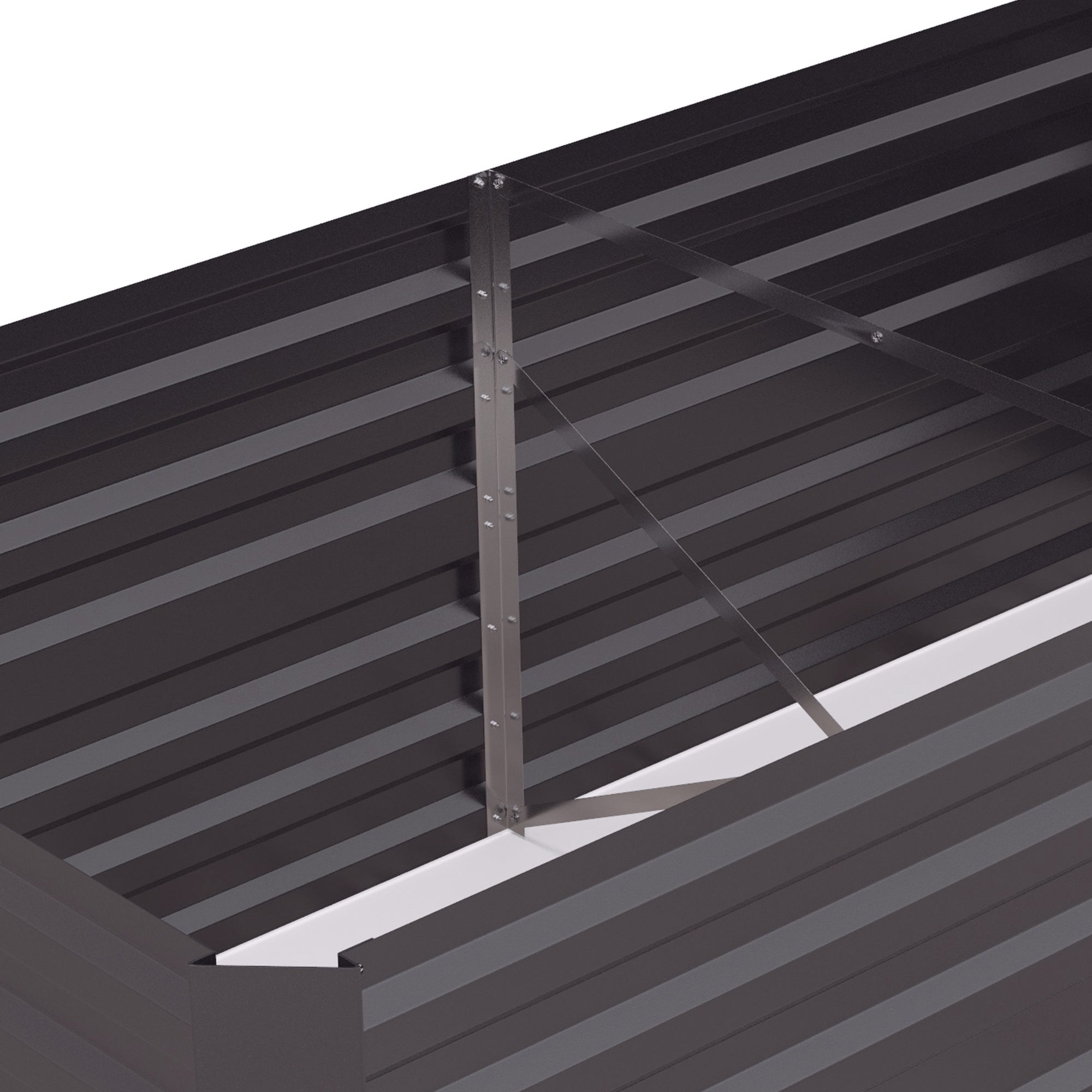 Outsunny Raised Beds for Garden, Galvanised Steel Outdoor Planters with Multi-reinforced Rods, 180 x 90 x 59 cm, Dark Grey - North Peak Garden Furniture