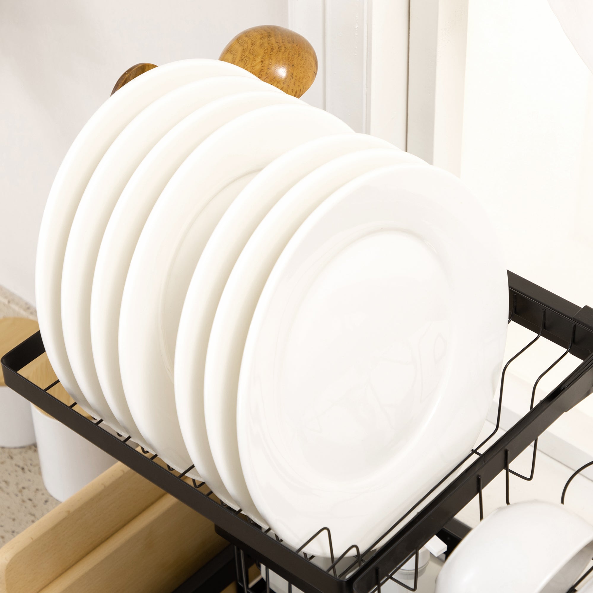 HOMCOM 93cm Modular Over-Sink Drying Rack - North Peak Garden Furniture