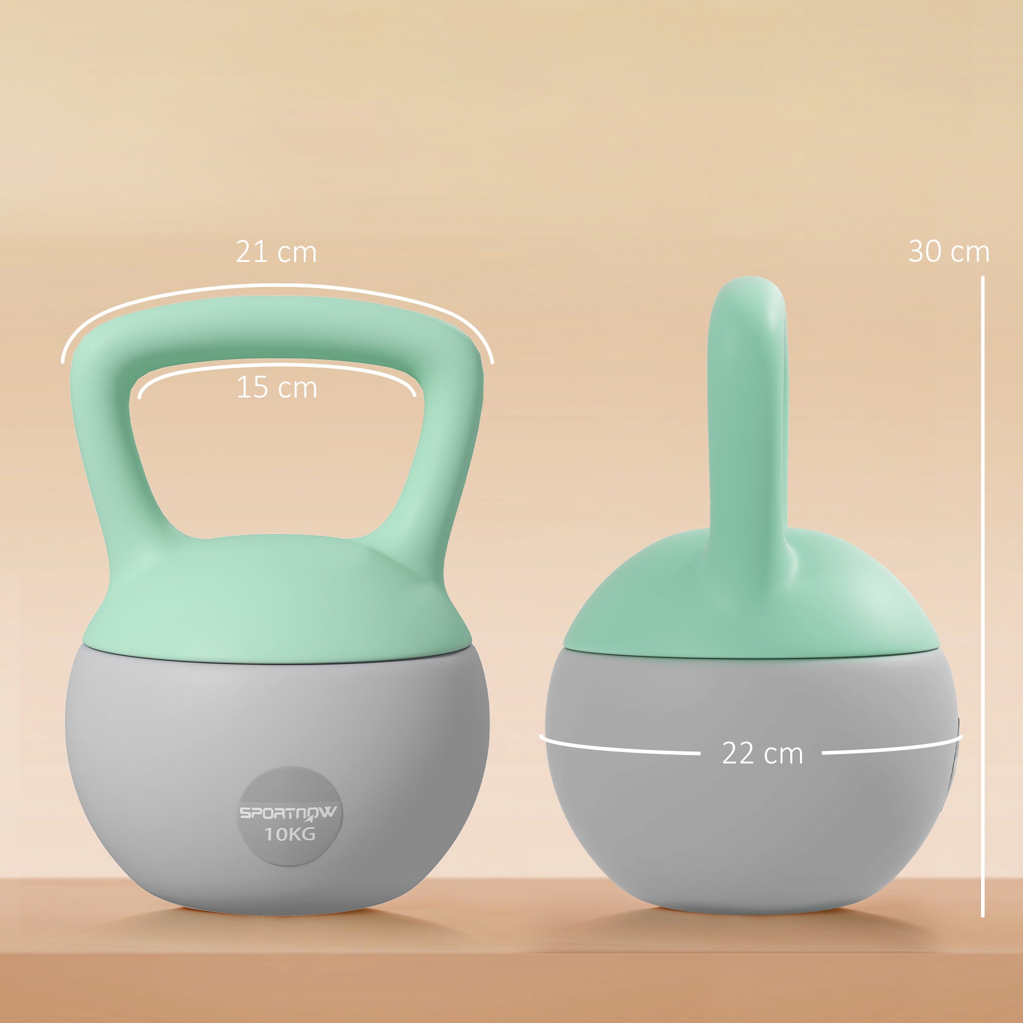 SPORTNOW 10KG Kettlebell, Soft Kettle Bell with Non-Slip Handle for Home Gym Weight Lifting and Strength Training