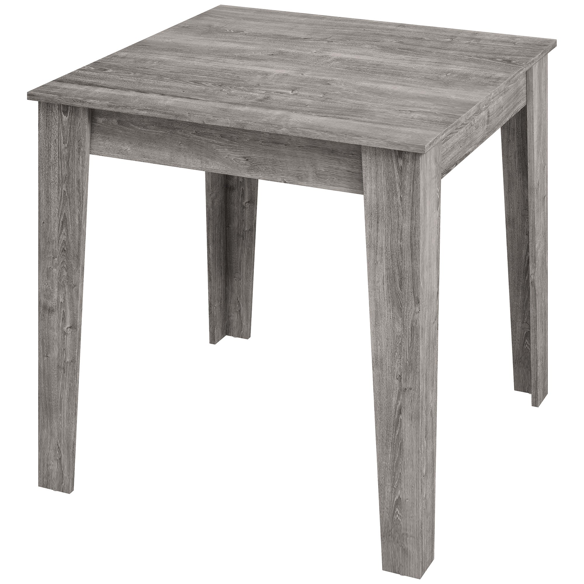 HOMCOM Dining Table for 4, 80L x 80W x 75Hcm, Modern Square Kitchen Table with Wood Effect Tabletop, Grey Wood Effect