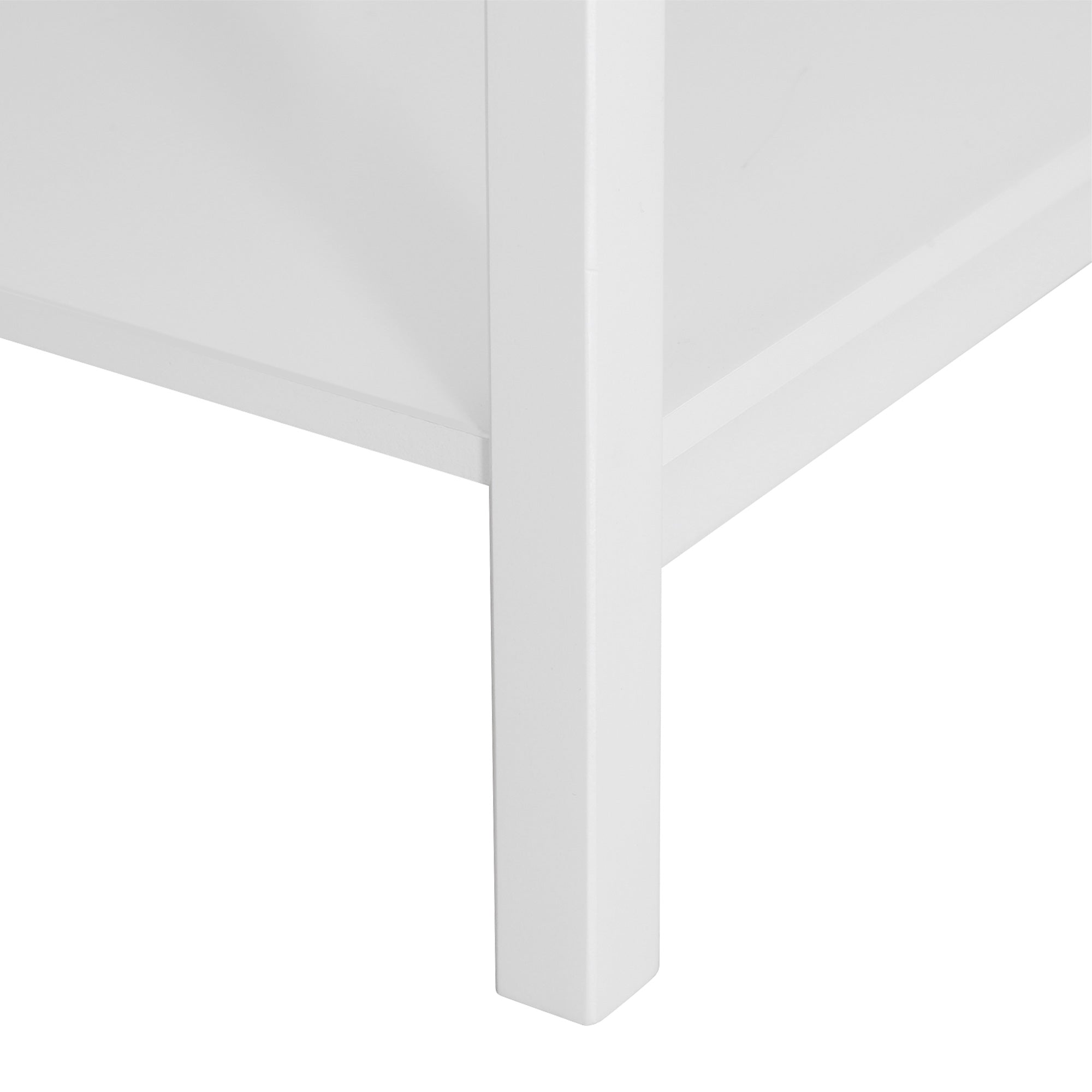 HOMCOM White Bedside Table, Wooden Side Table, Nightstand, Bedside Cabinet with Drawer and Storage Shelf for Bedroom and Living Room, Set of 2 - North Peak Garden Furniture