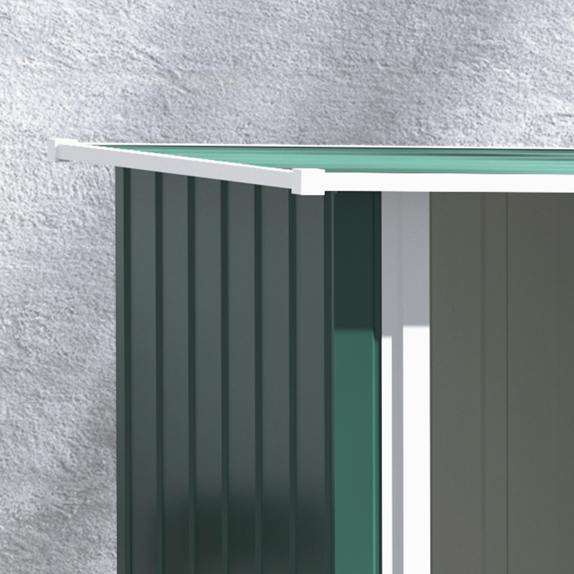 Outsunny 5ft x 3ft Garden Metal Storage Shed, Outdoor Tool Shed with Sloped Roof, Lockable Door for Tools, Equipment, Green - North Peak Garden Furniture